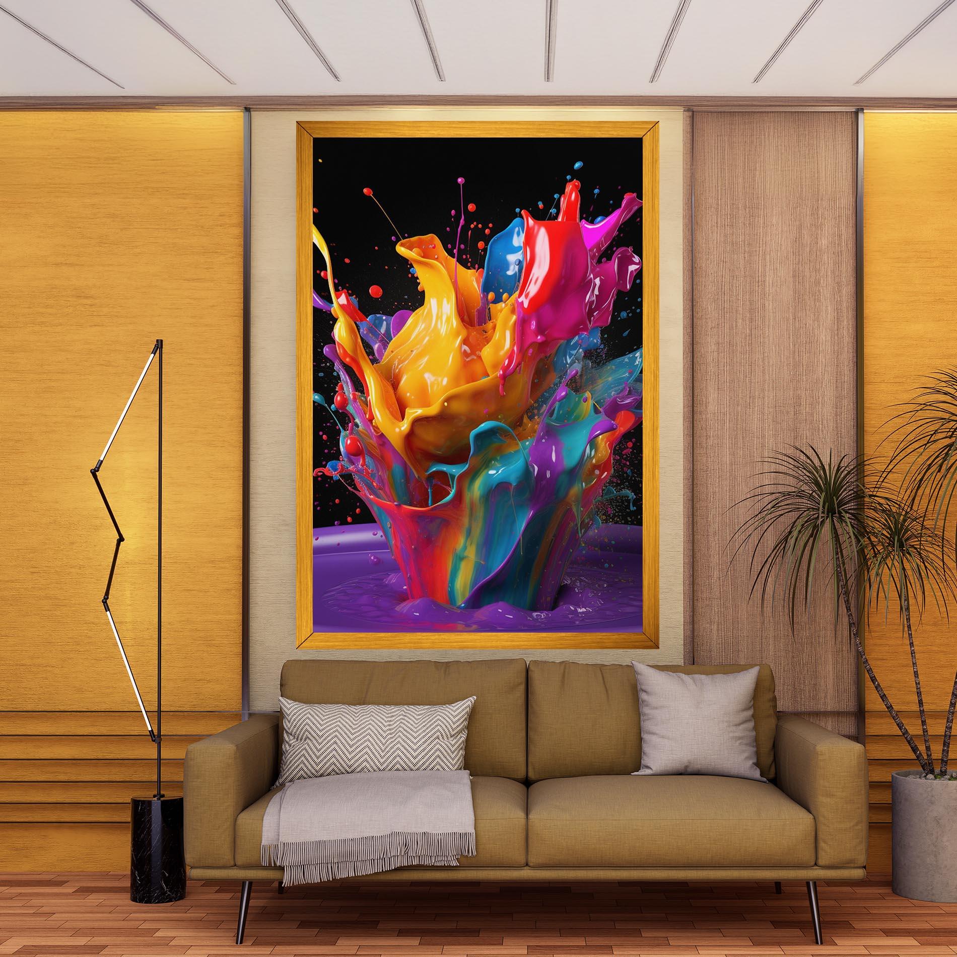 Obraz na Płótnie Brightly Color Splashing mockup 9