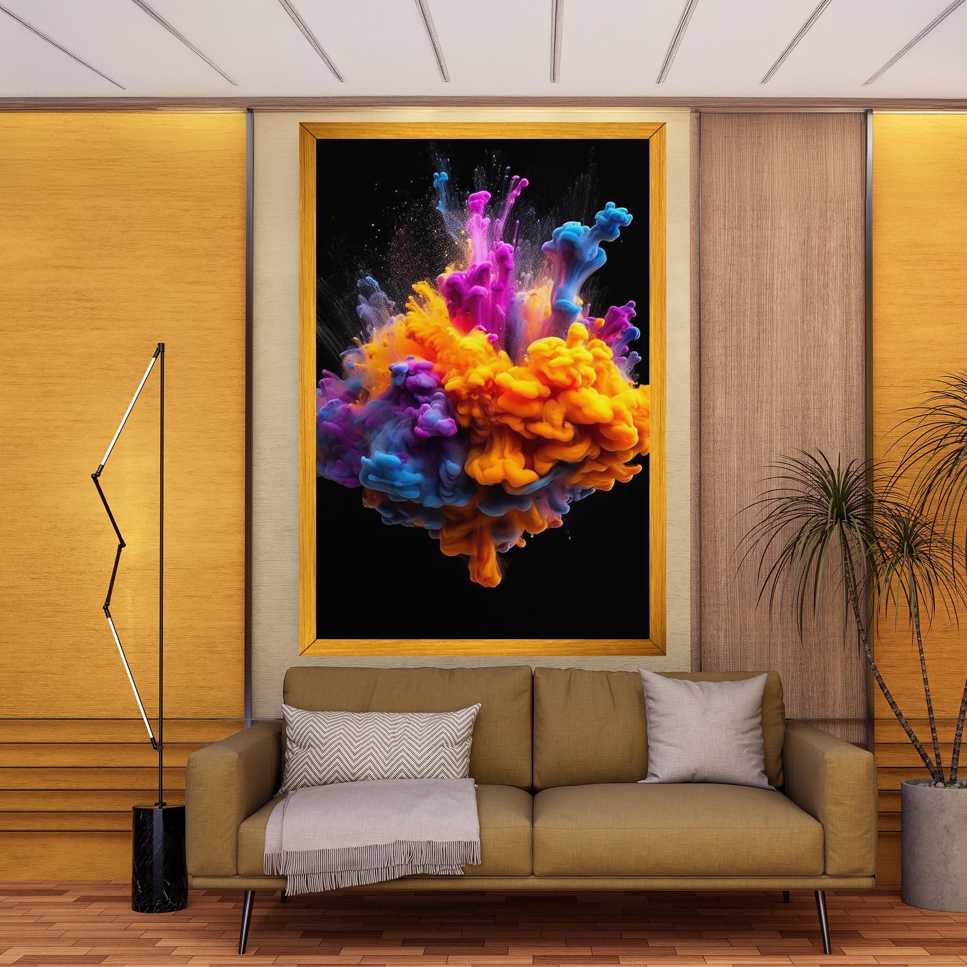 Obraz na Płótnie Colorful Cloud Liquid mockup 9