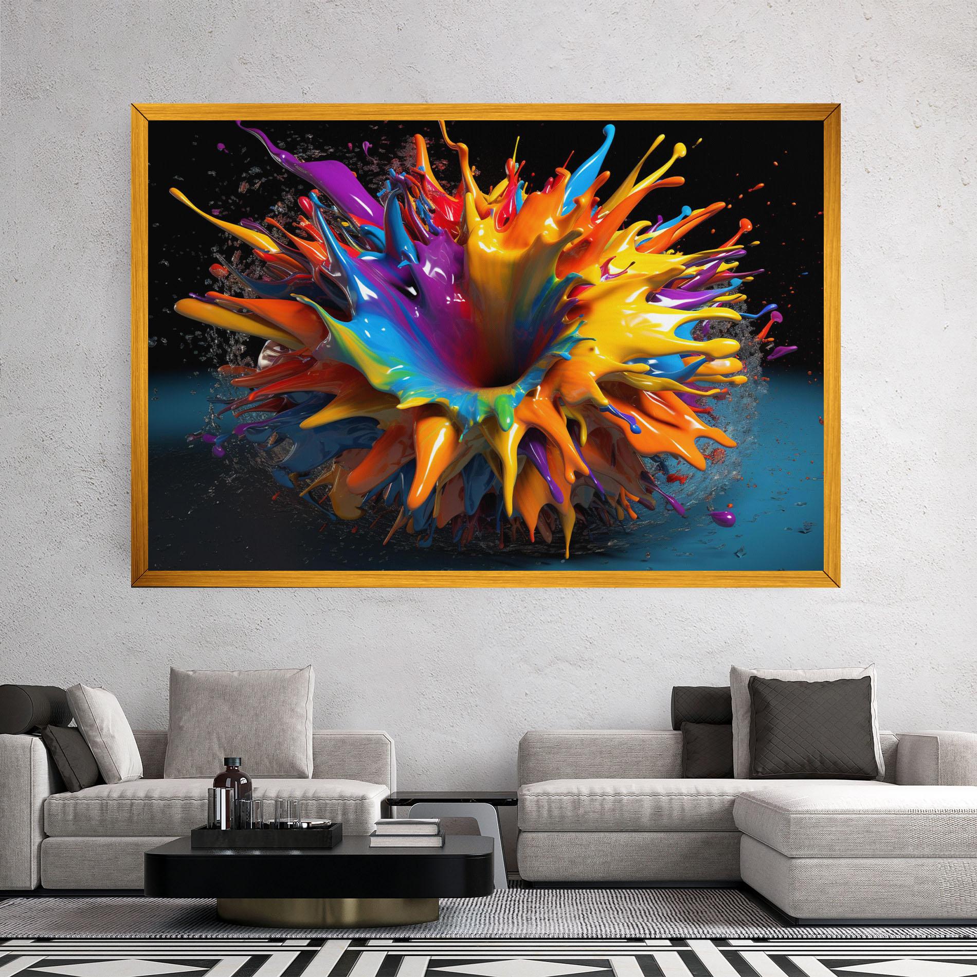 Obraz na Płótnie 3d Color Splash mockup 2