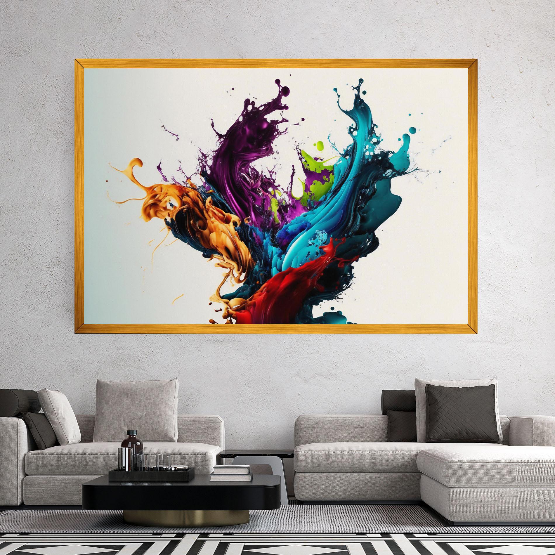 Obraz na Płótnie Dark Purple Splash mockup 2