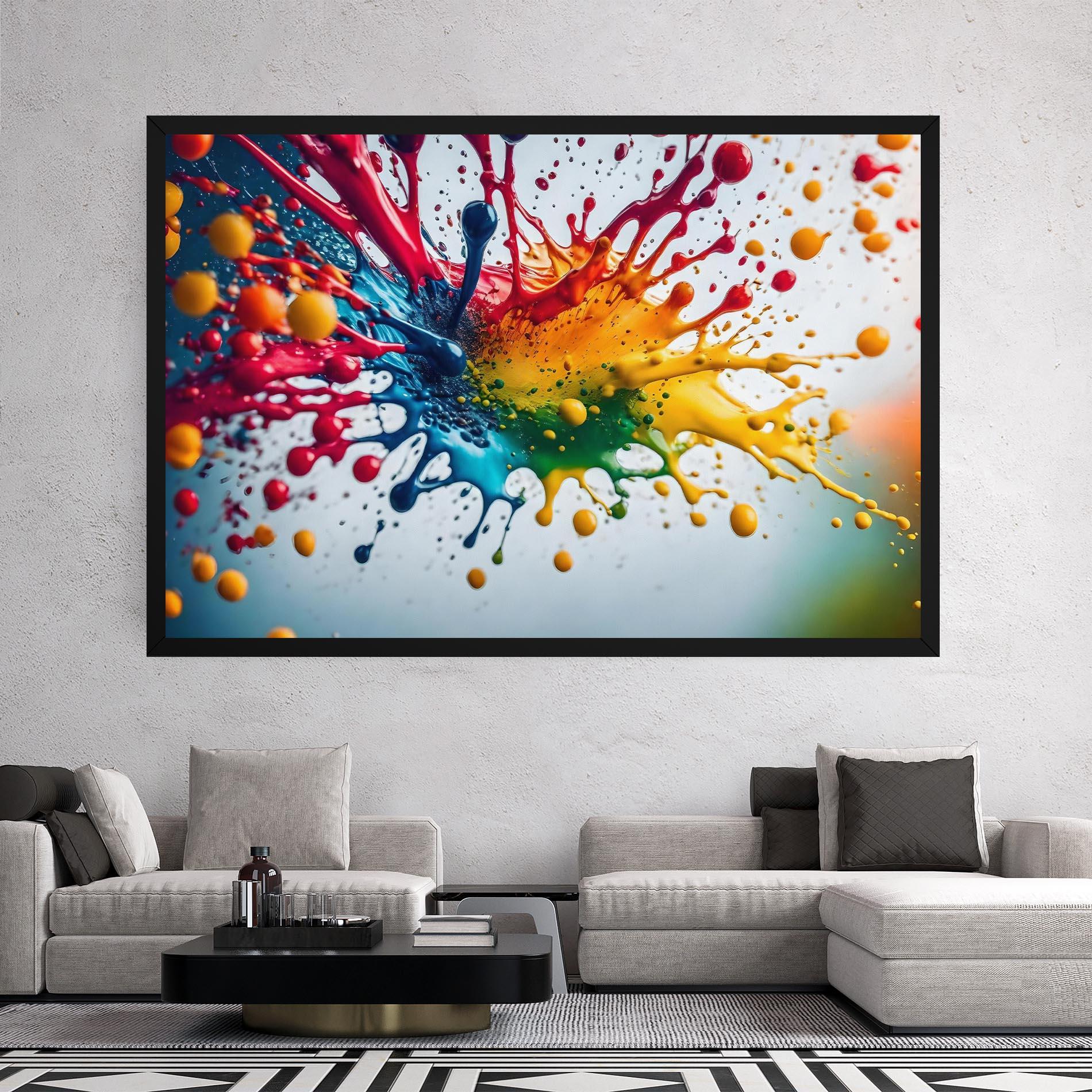 Obraz na Płótnie Colorful Splash Rainbow mockup 2