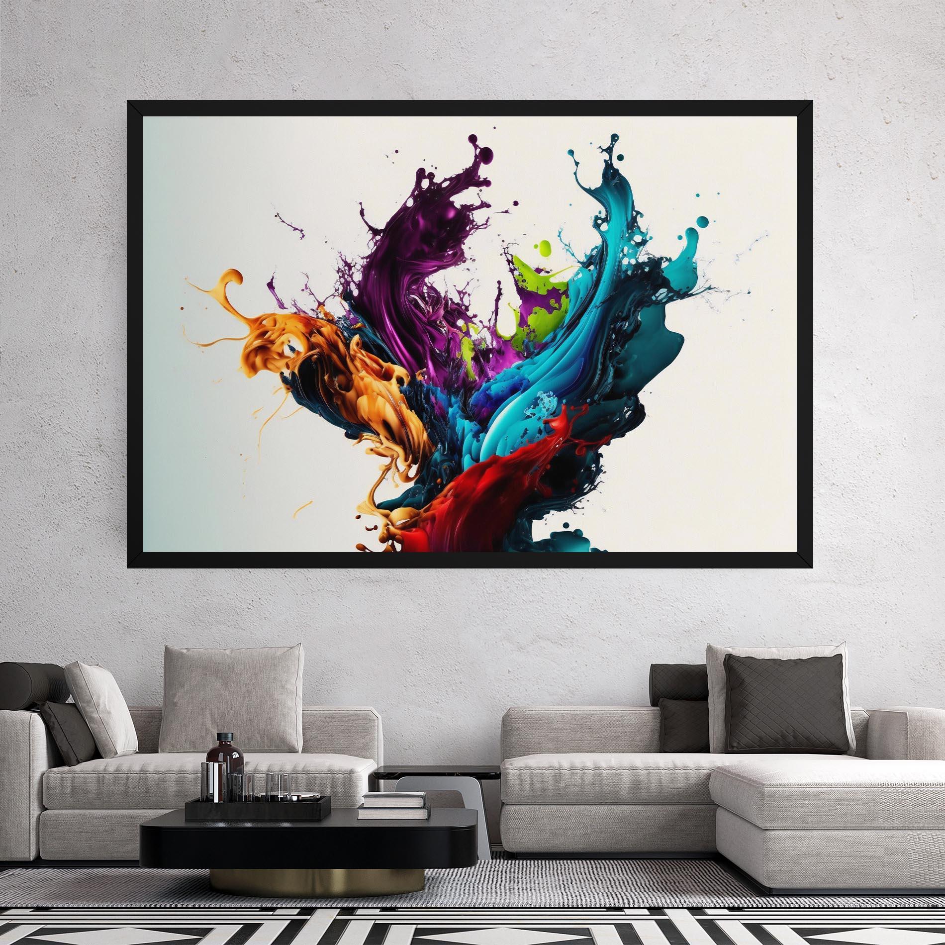 Obraz na Płótnie Dark Purple Splash mockup 2