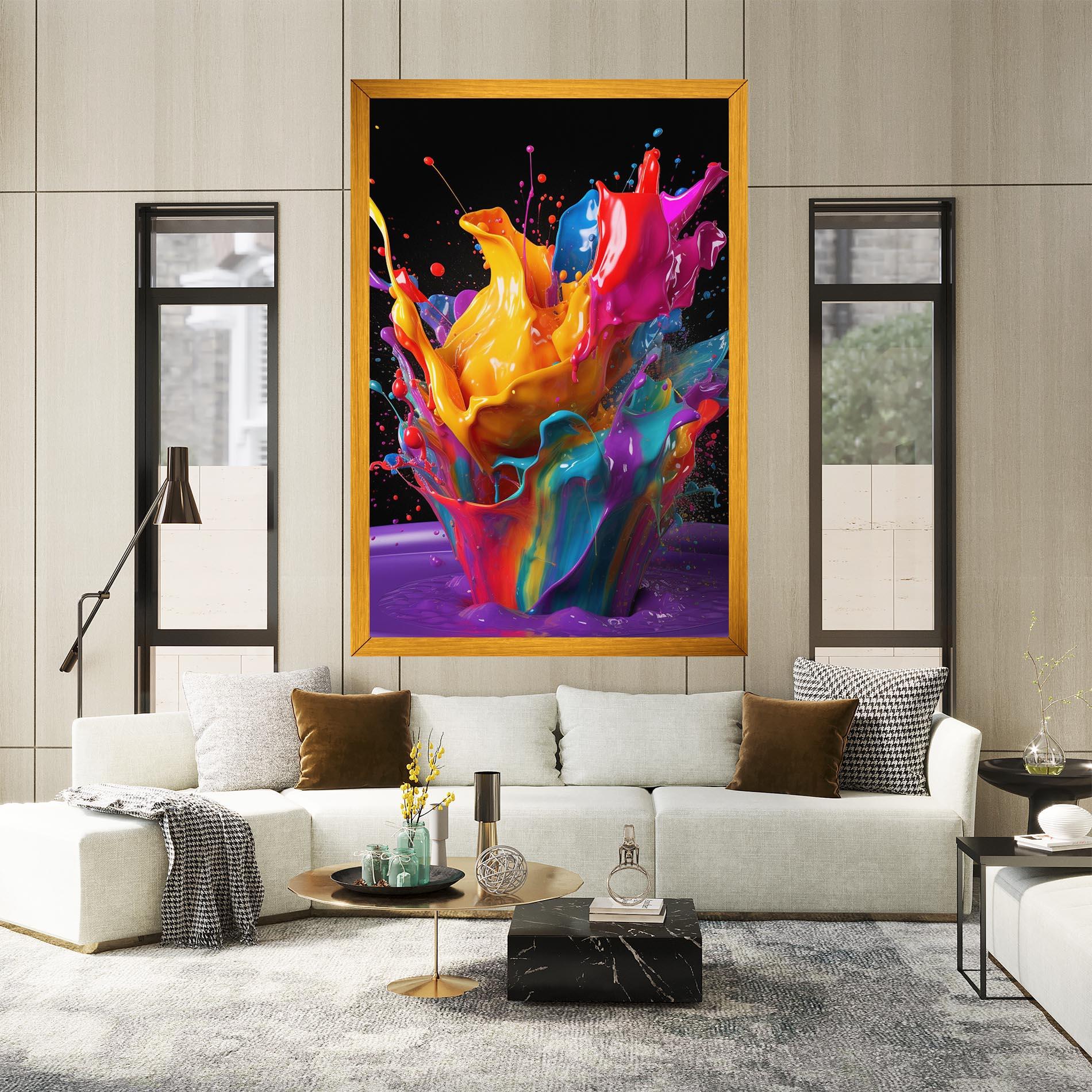 Obraz na Płótnie Brightly Color Splashing mockup 2