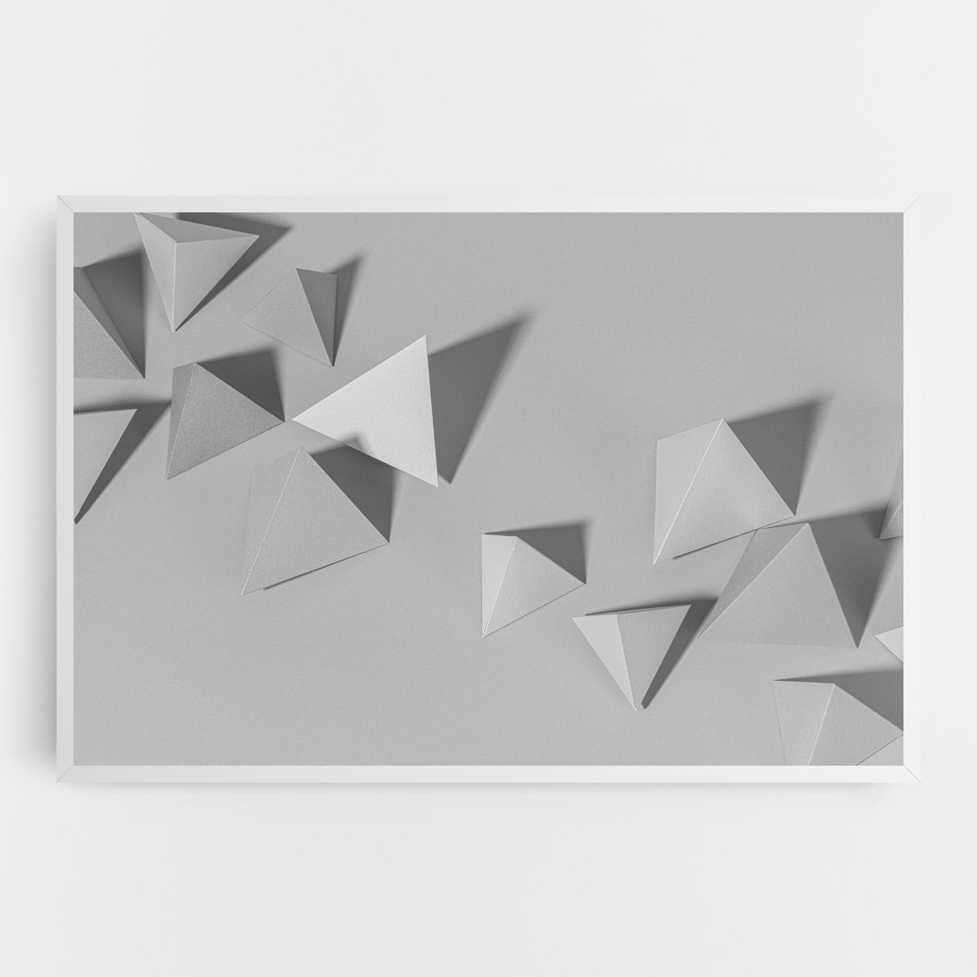 Obraz na Płótnie 3d White Triangle mockup 0