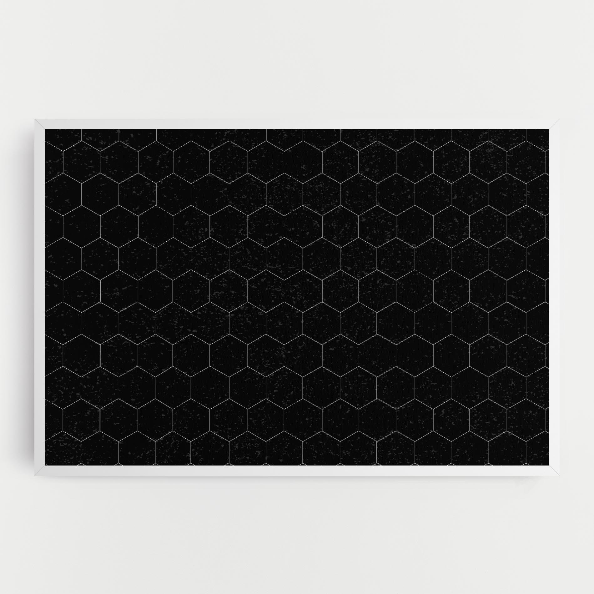 Obraz na Płótnie Black Hexagon mockup 0