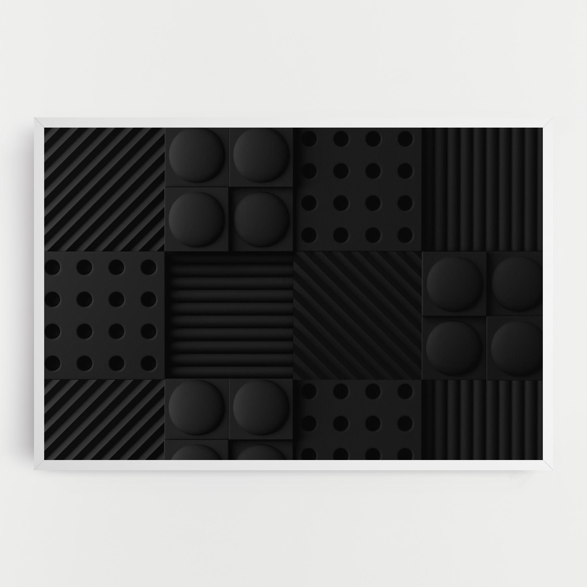 Obraz na Płótnie Black Square Circle mockup 0