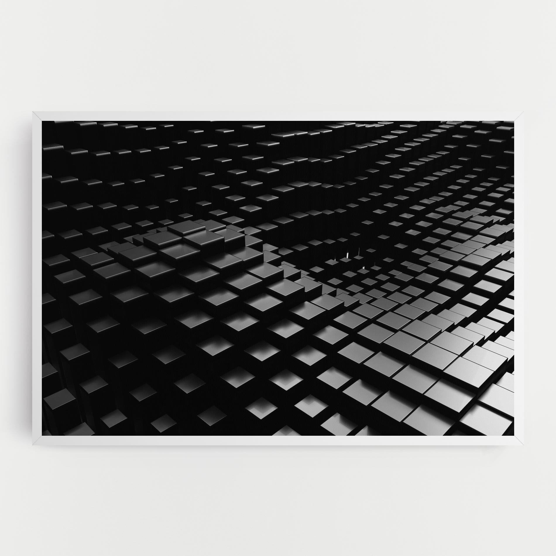 Obraz na Płótnie Black Square Wave mockup 0