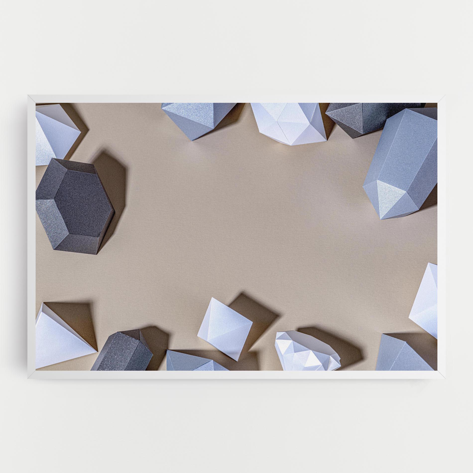 Obraz na Płótnie Geometric 3d Shapes mockup 0