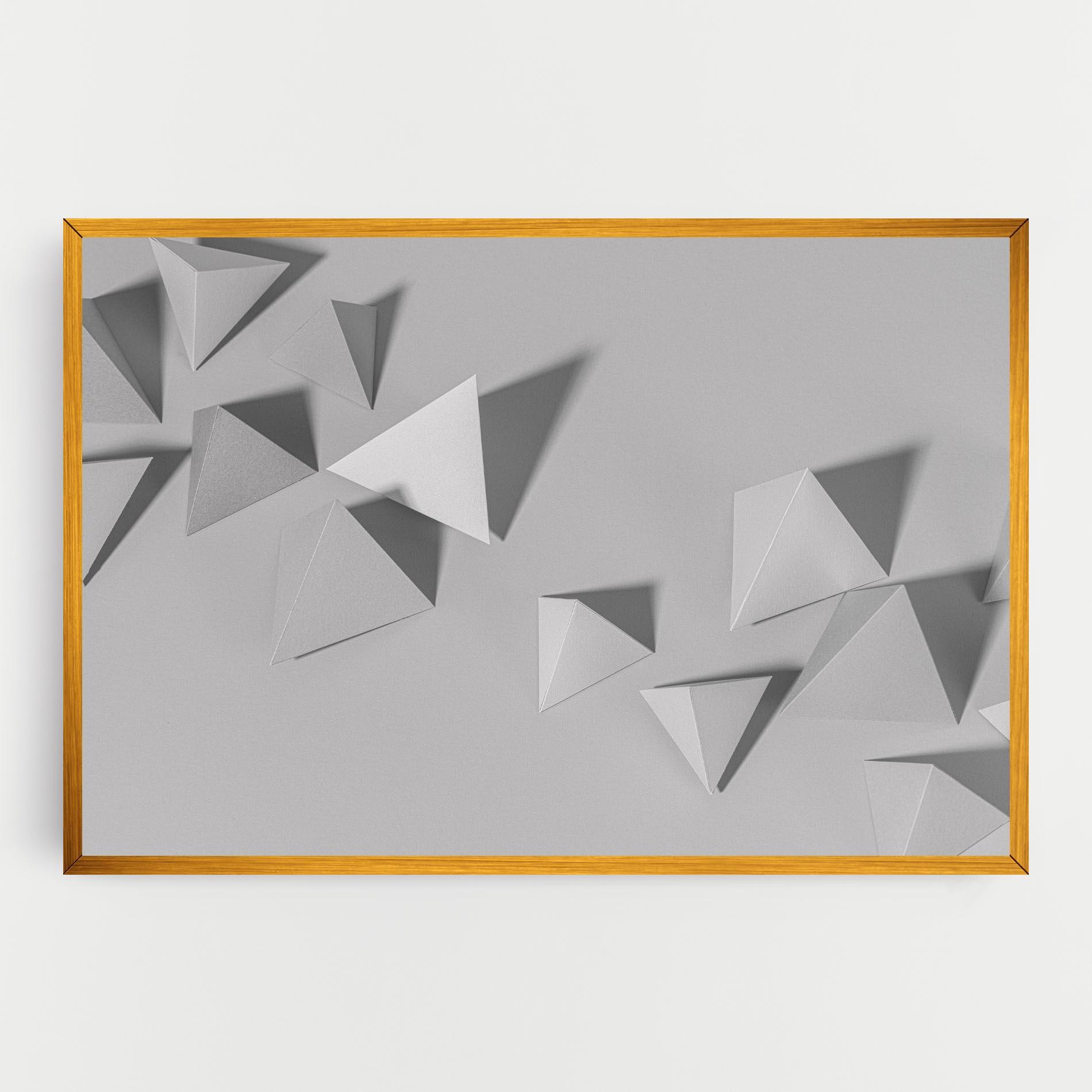 Obraz na Płótnie 3d White Triangle mockup 0