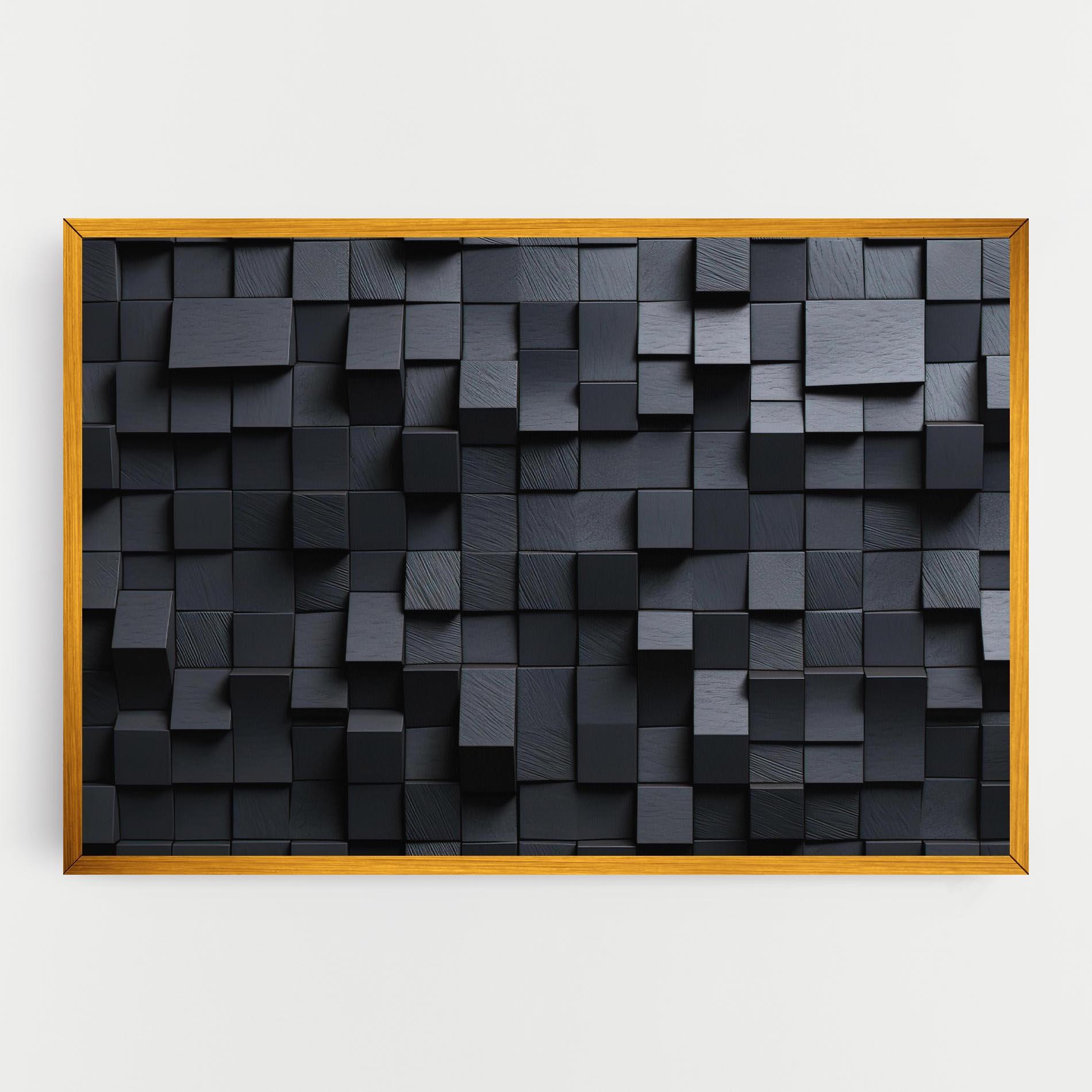 Obraz na Płótnie Black Square Pattern mockup 0