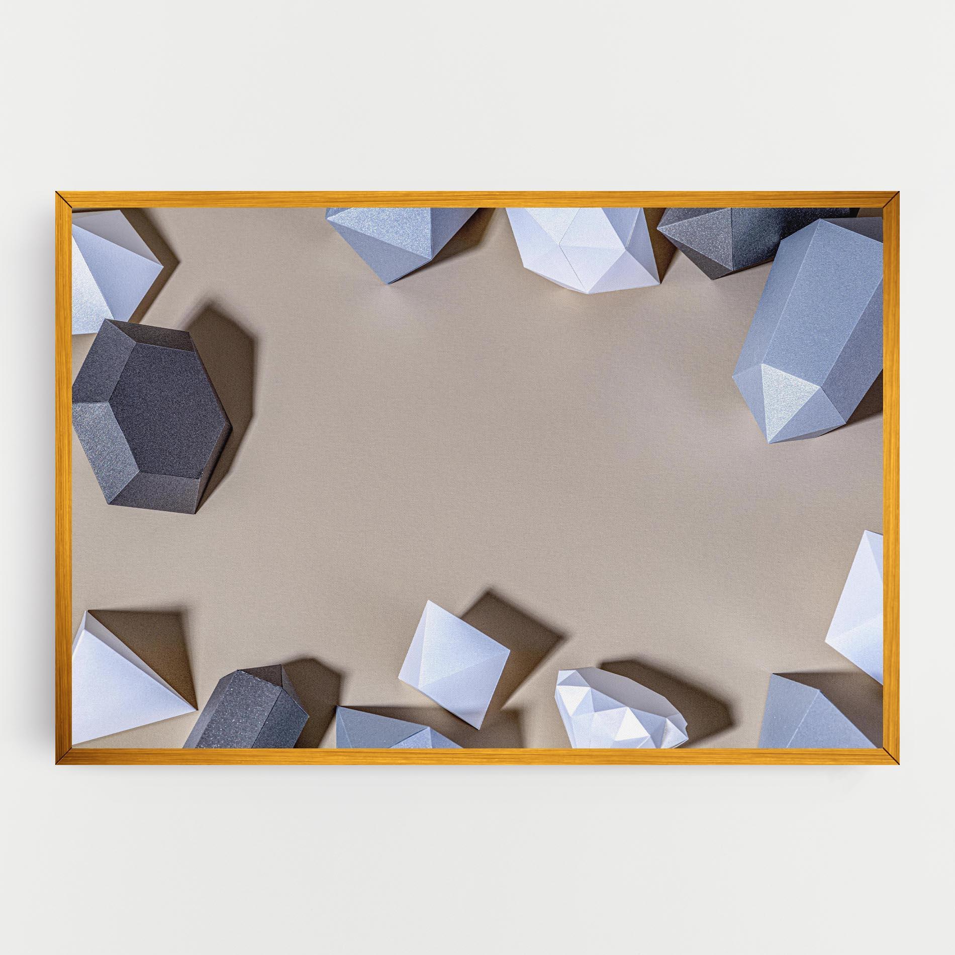 Obraz na Płótnie Geometric 3d Shapes mockup 0