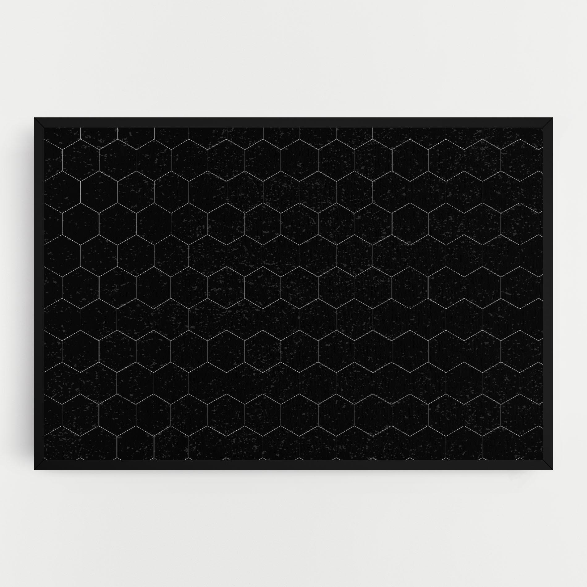 Obraz na Płótnie Black Hexagon mockup 0