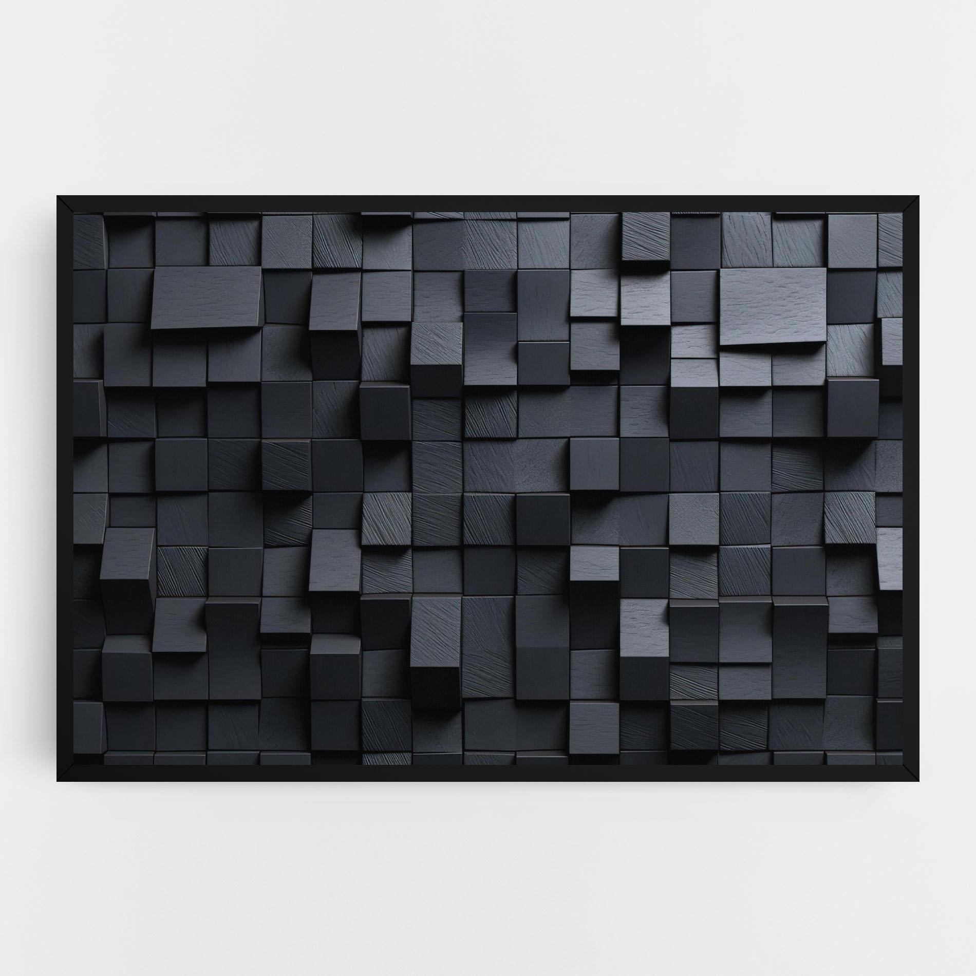 Obraz na Płótnie Black Square Pattern mockup 0