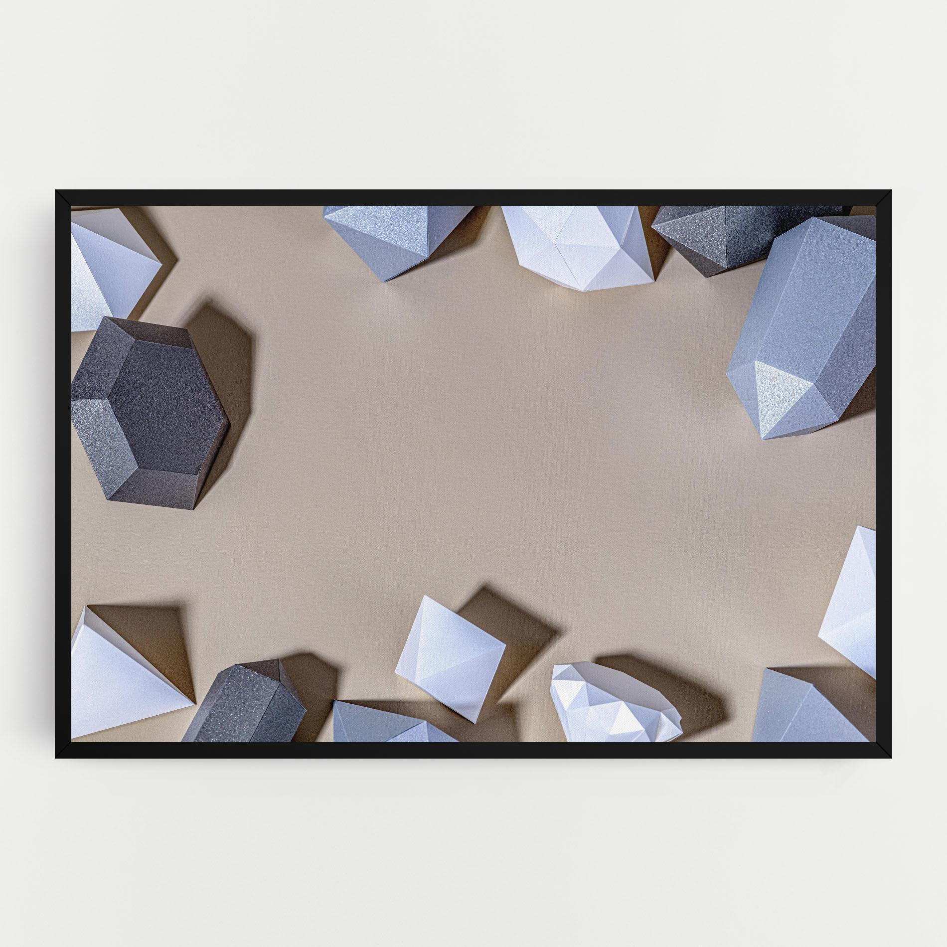 Obraz na Płótnie Geometric 3d Shapes mockup 0