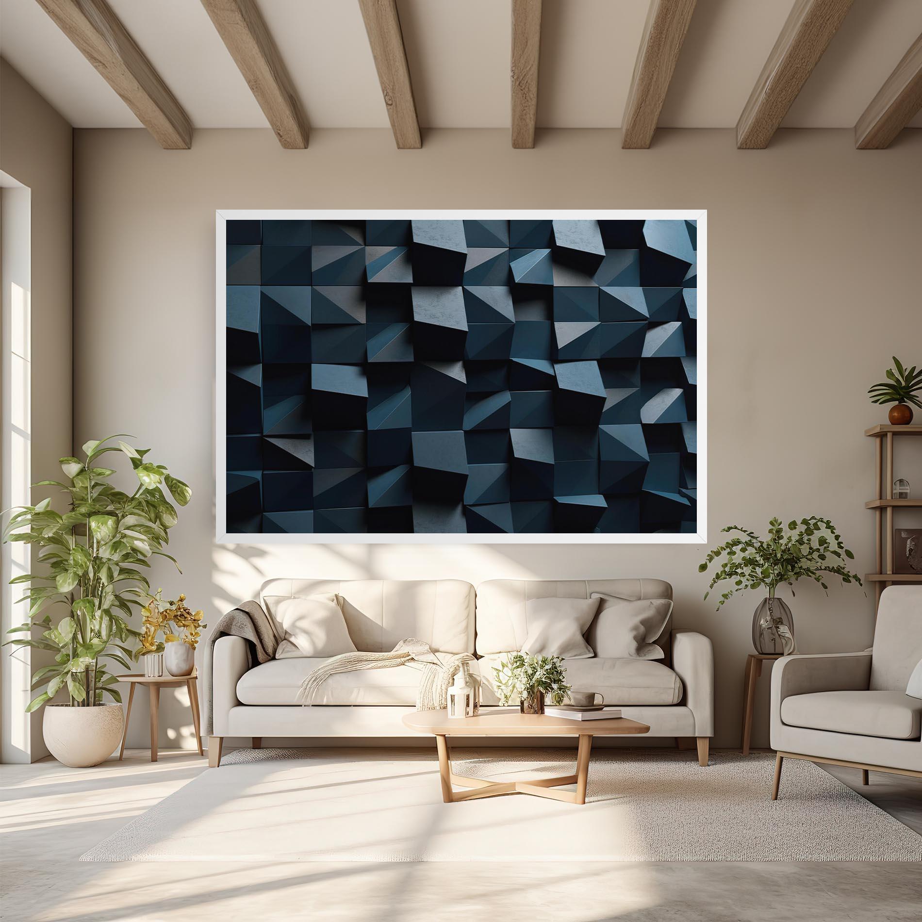 Obraz na Płótnie Dark Blue Square mockup 6