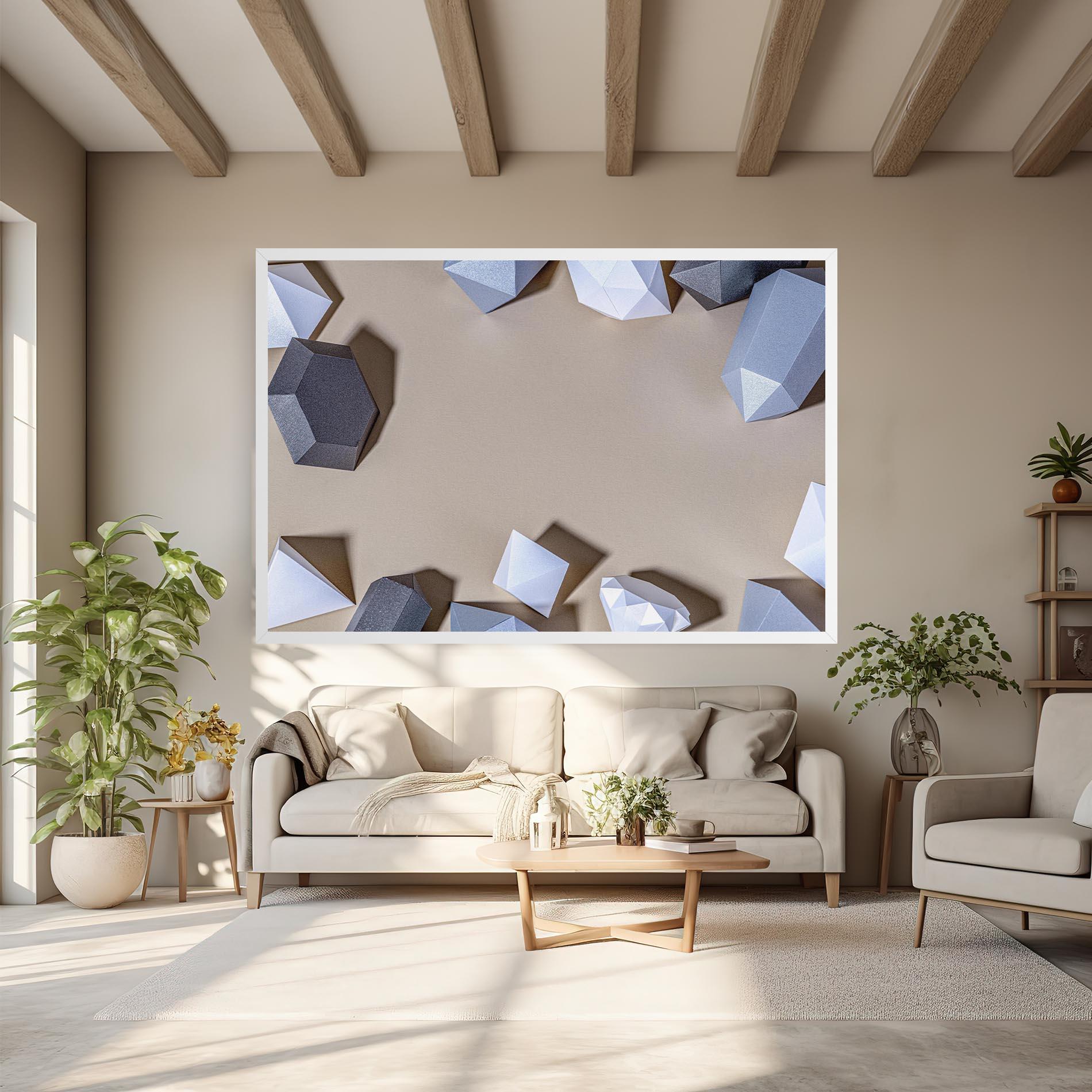 Obraz na Płótnie Geometric 3d Shapes mockup 6