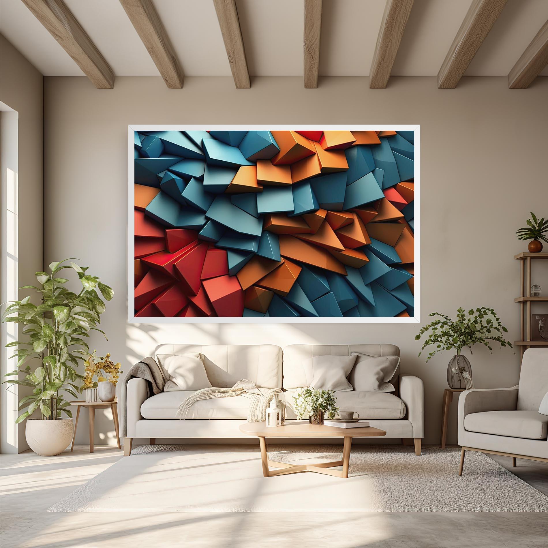 Obraz na Płótnie Multicolor Triangle mockup 6