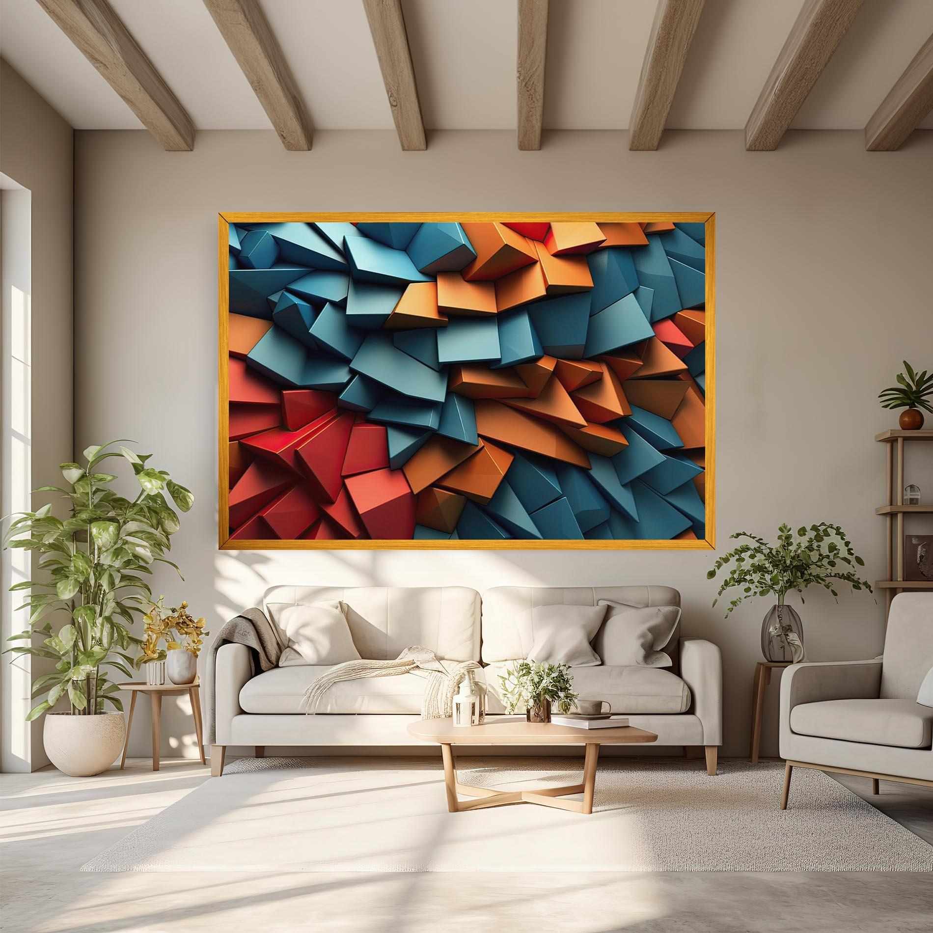 Obraz na Płótnie Multicolor Triangle mockup 6