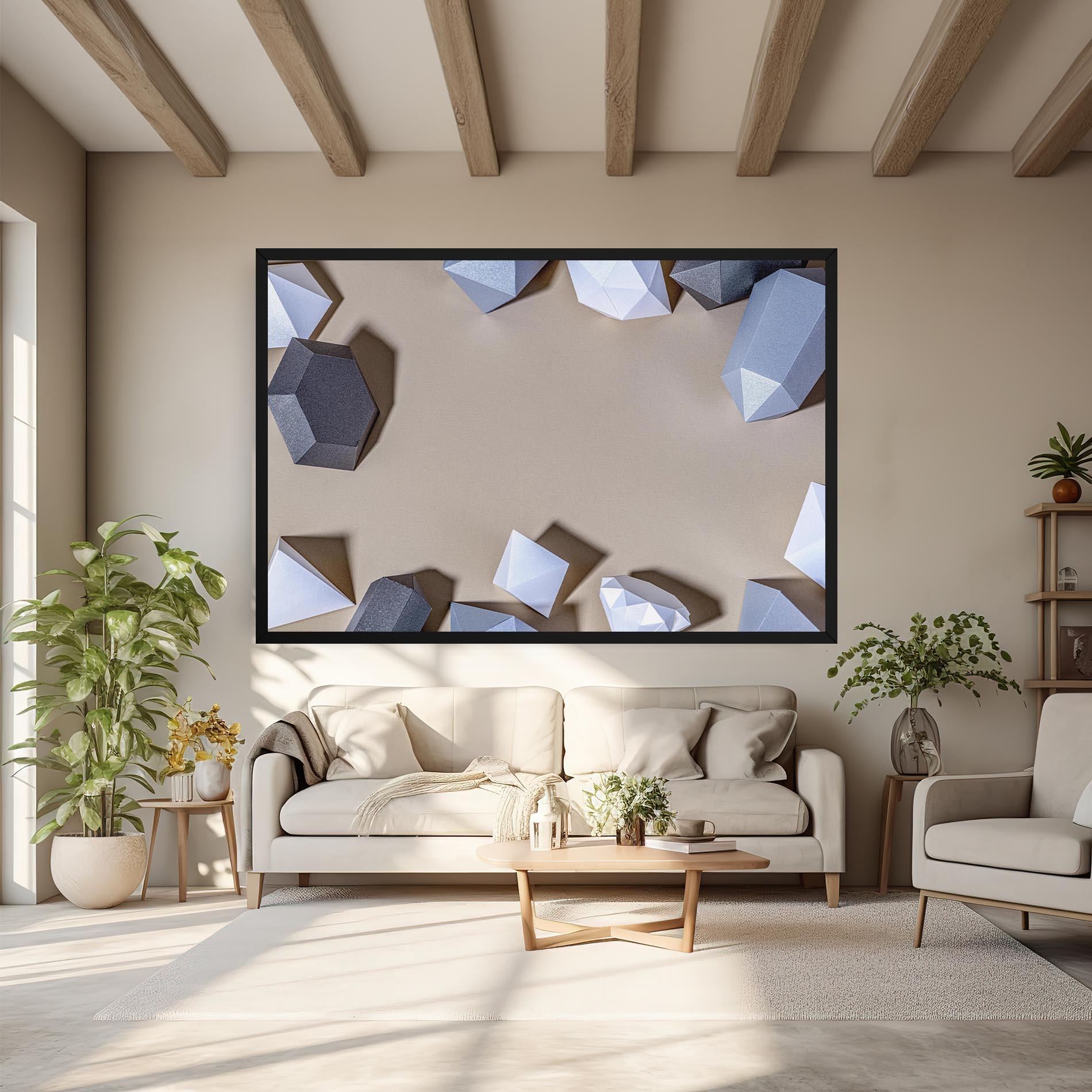 Obraz na Płótnie Geometric 3d Shapes mockup 6