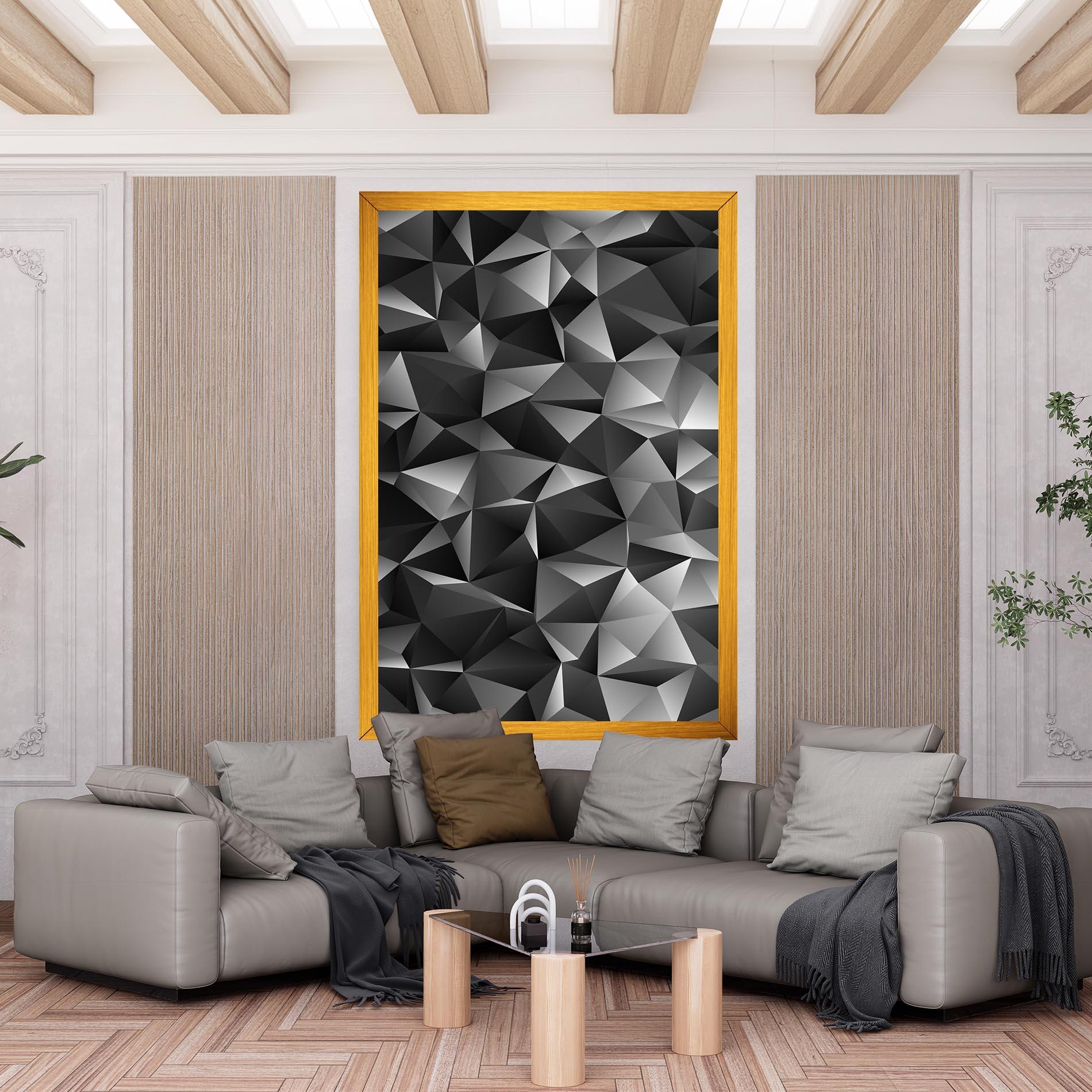 Obraz na Płótnie Black Triangle Pattern mockup 6