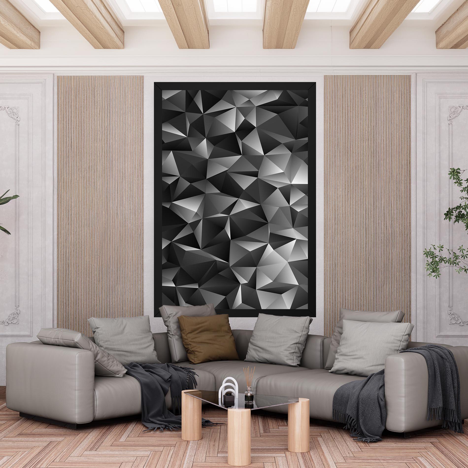 Obraz na Płótnie Black Triangle Pattern mockup 6