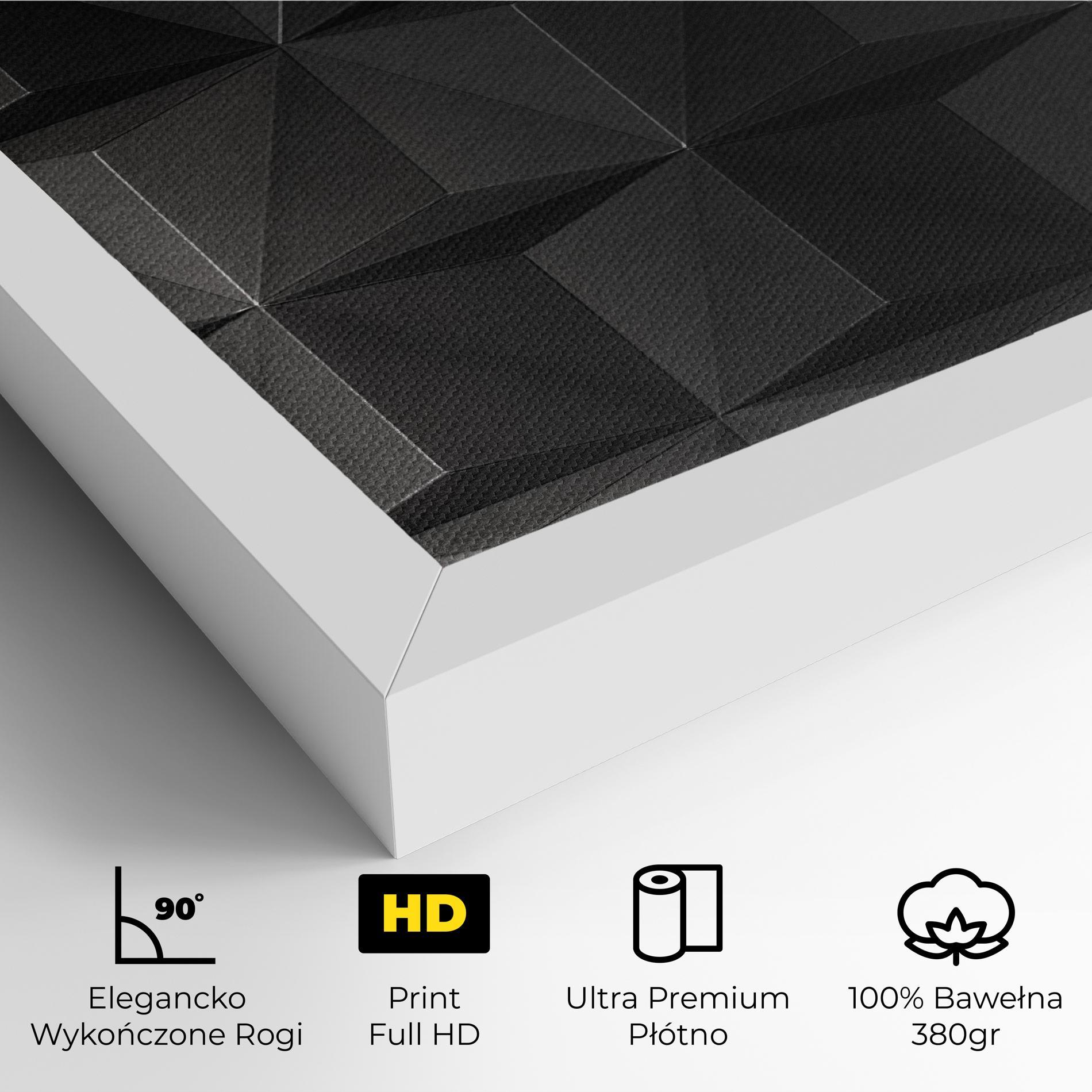 Obraz na Płótnie Black Shade Triangle mockup 4