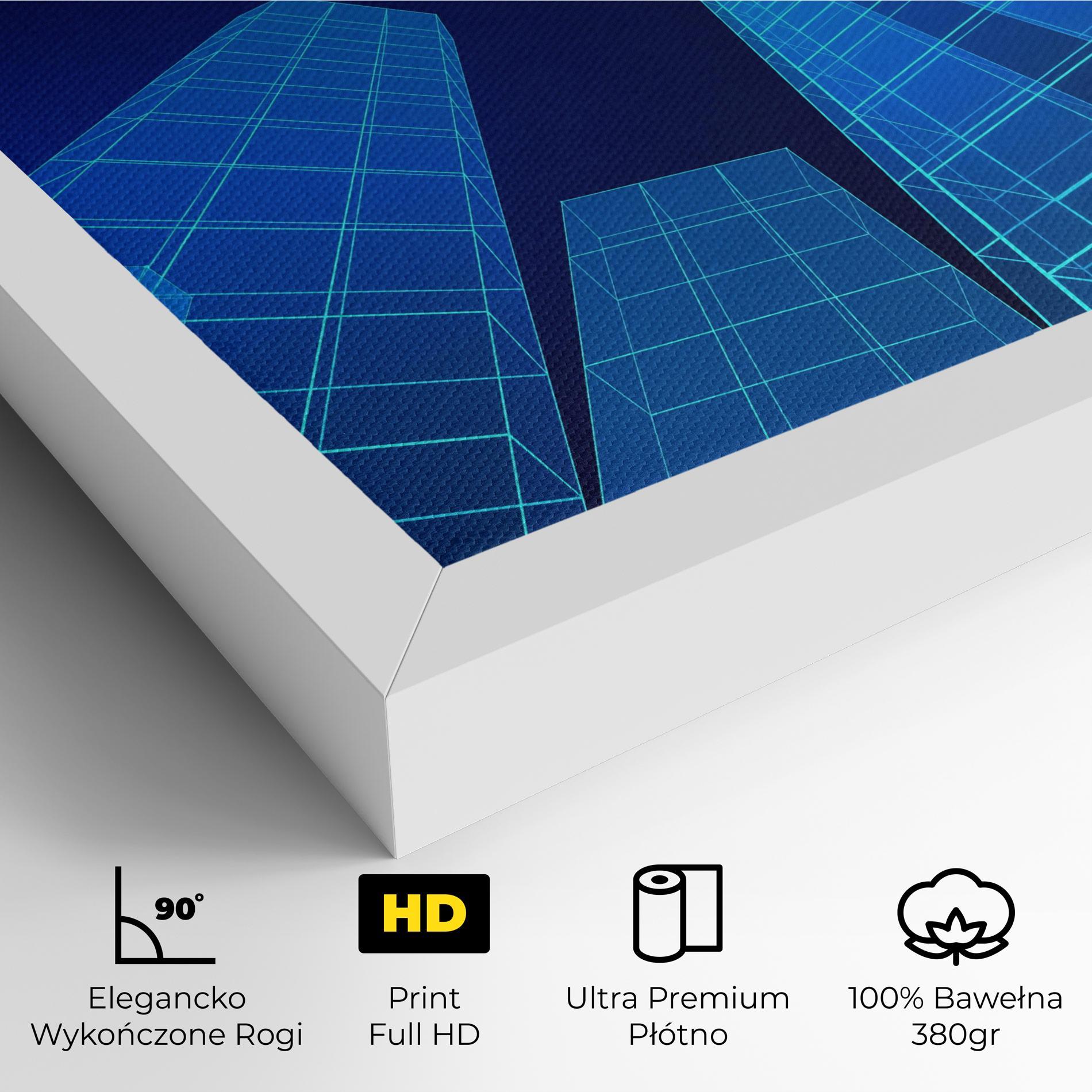 Obraz na Płótnie Blue Buildings mockup 4