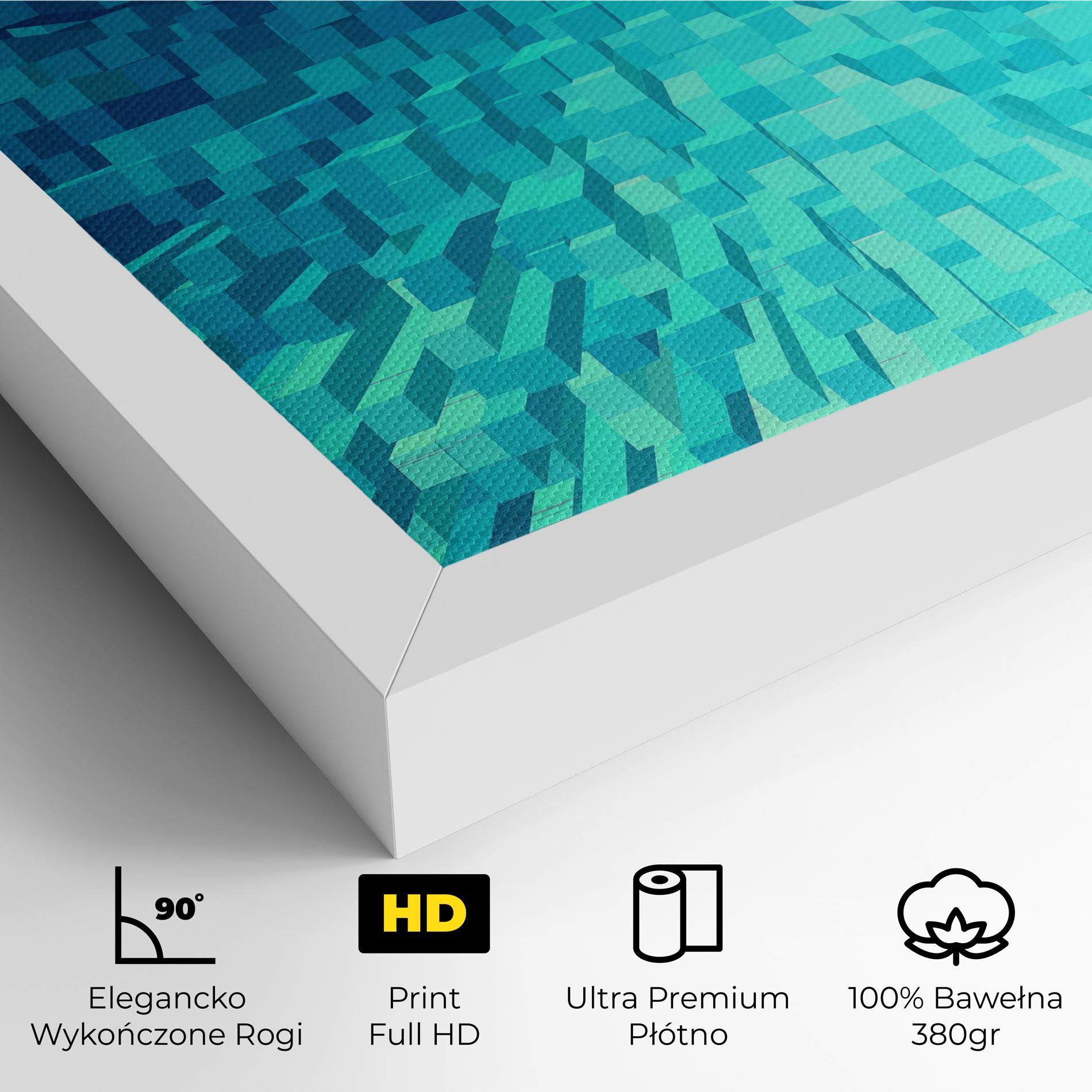 Obraz na Płótnie Blue Square Mix mockup 4