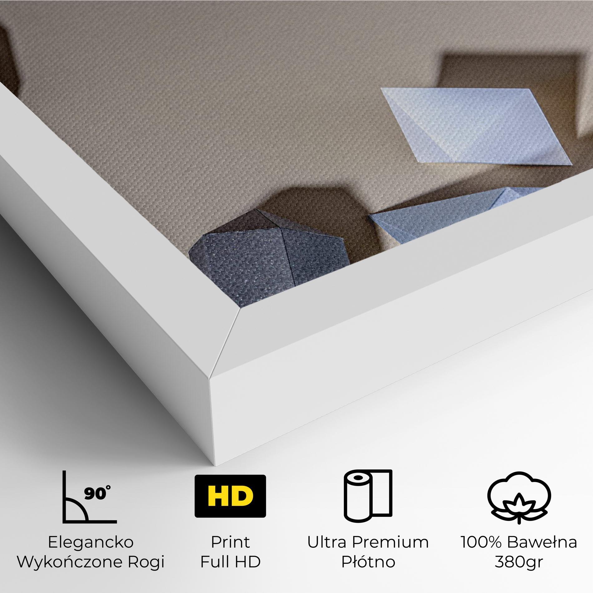 Obraz na Płótnie Geometric 3d Shapes mockup 4