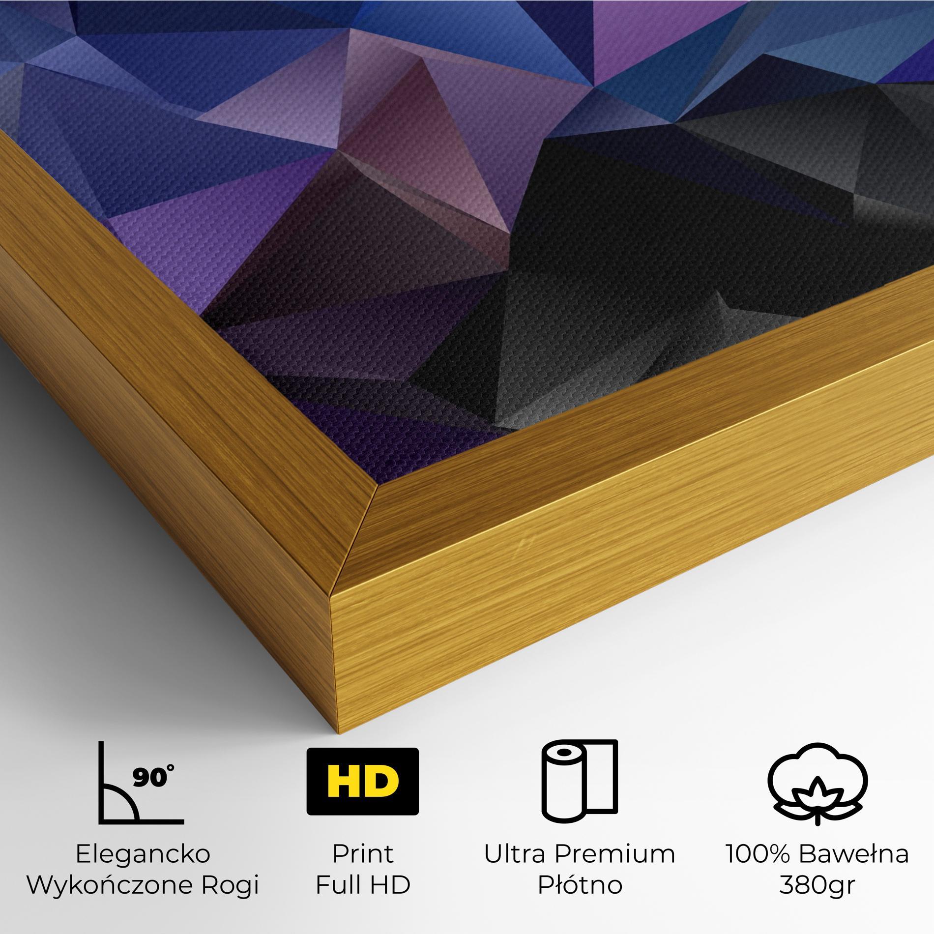 Obraz na Płótnie Black Purple Triangle mockup 4