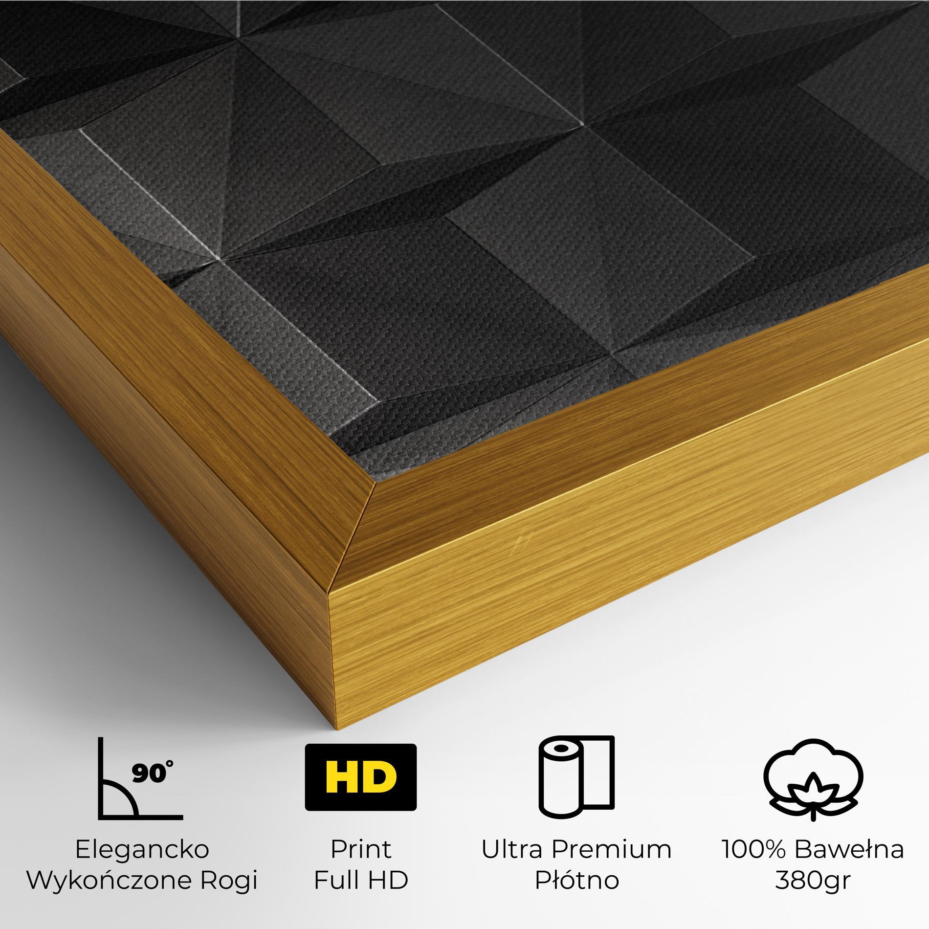 Obraz na Płótnie Black Shade Triangle mockup 4