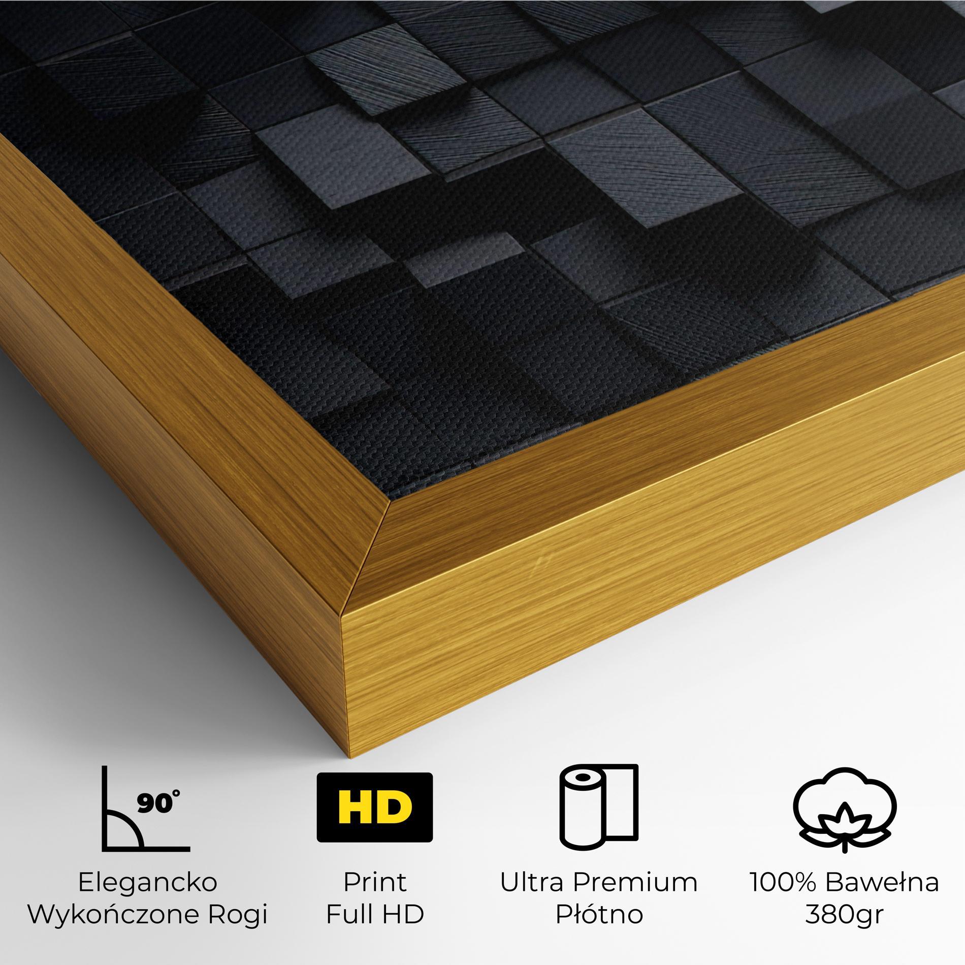 Obraz na Płótnie Black Square Pattern mockup 4