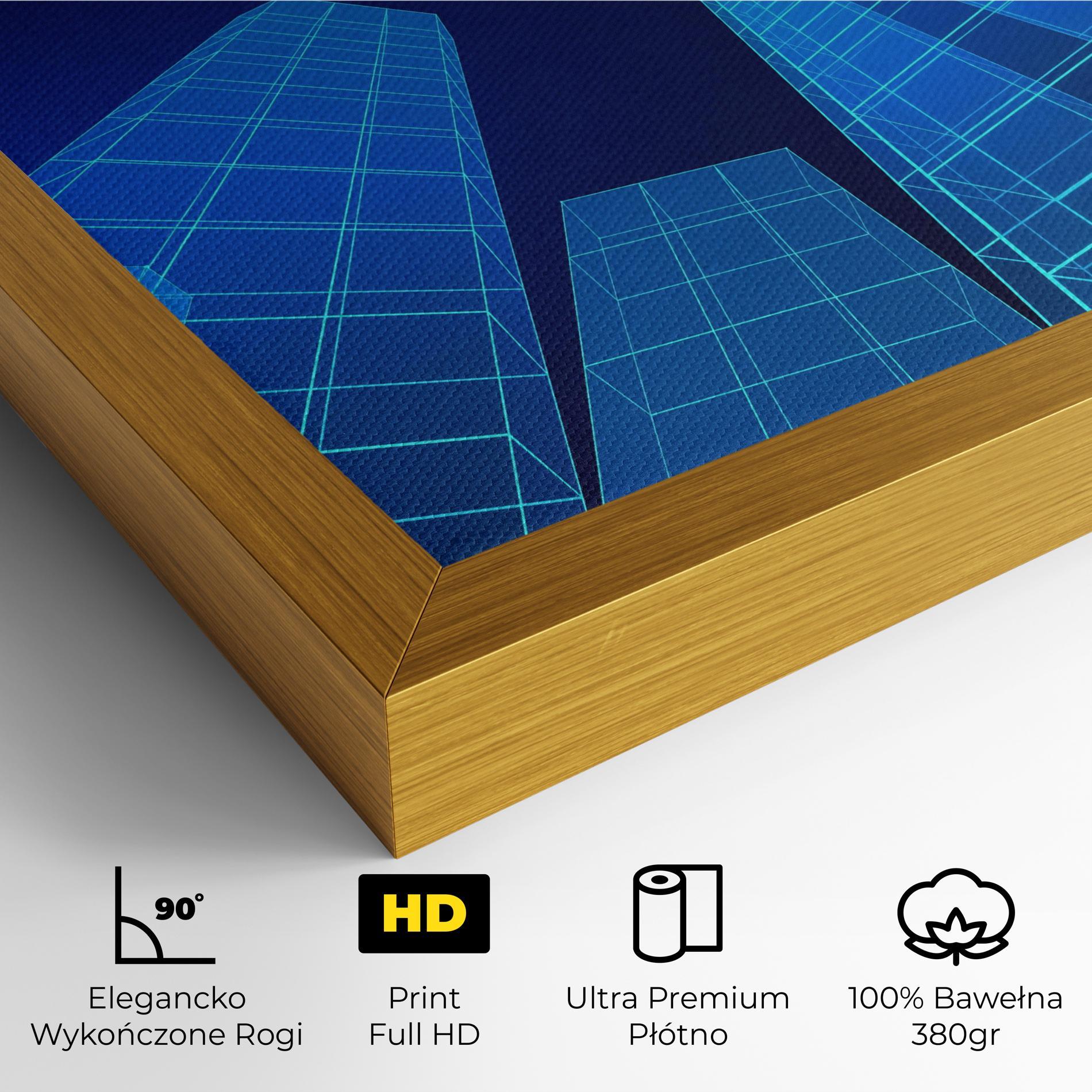 Obraz na Płótnie Blue Buildings mockup 4