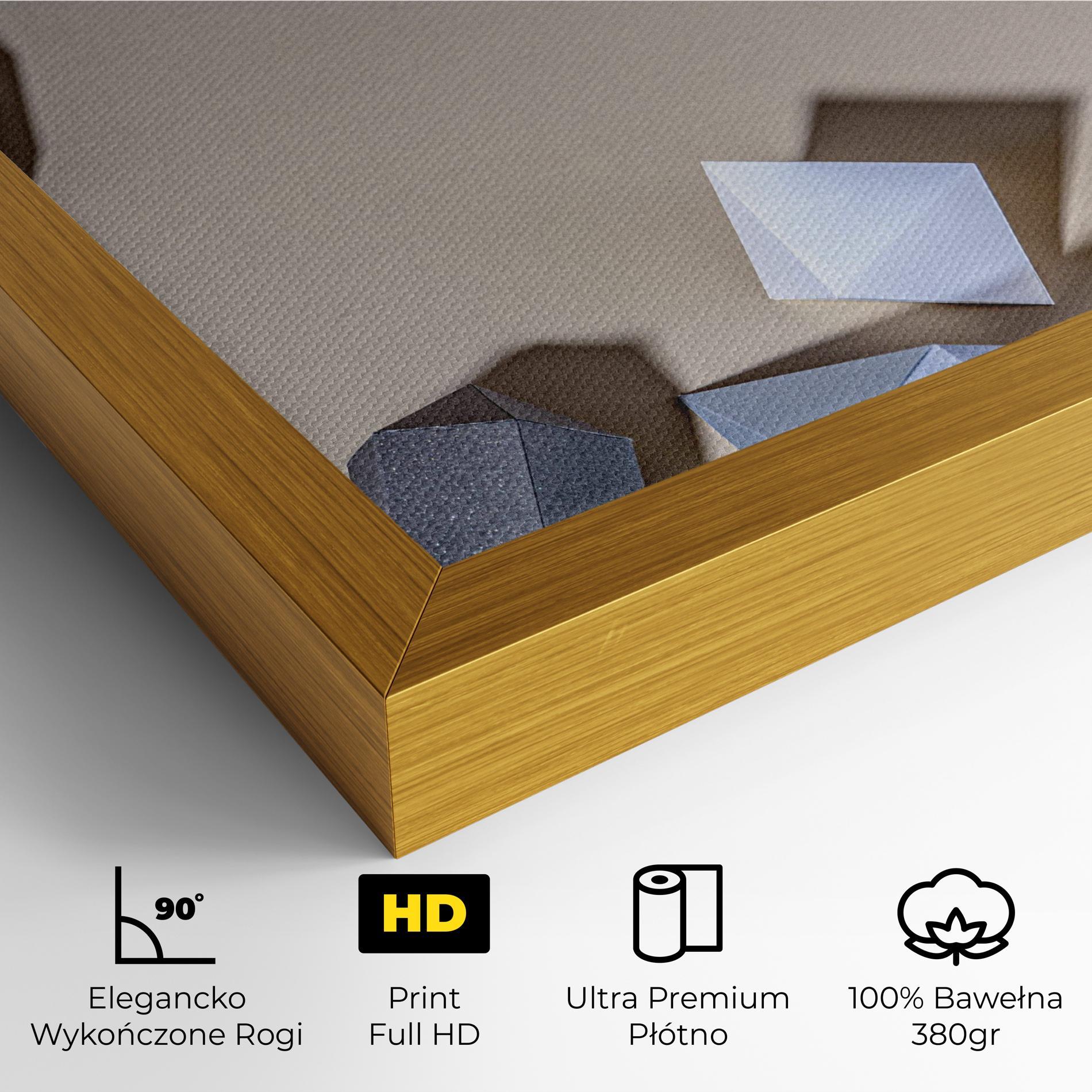 Obraz na Płótnie Geometric 3d Shapes mockup 4