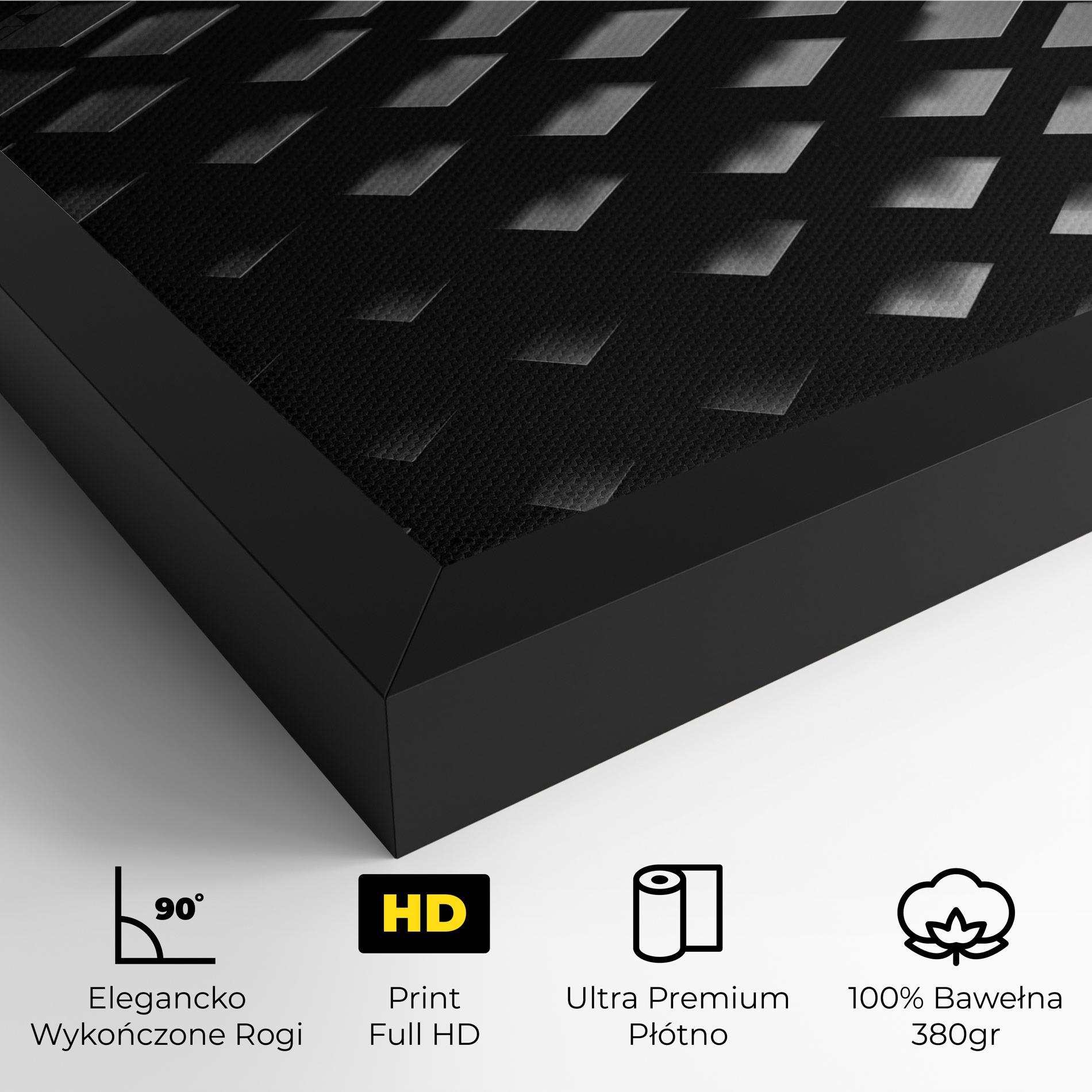 Obraz na Płótnie Black Square Wave mockup 4