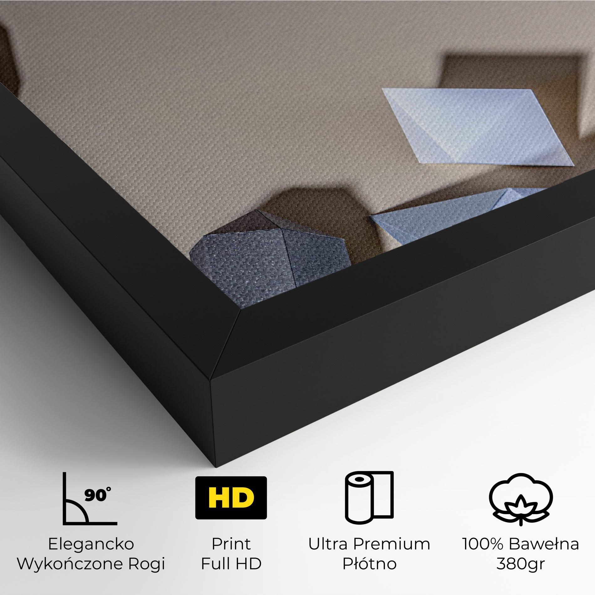 Obraz na Płótnie Geometric 3d Shapes mockup 4