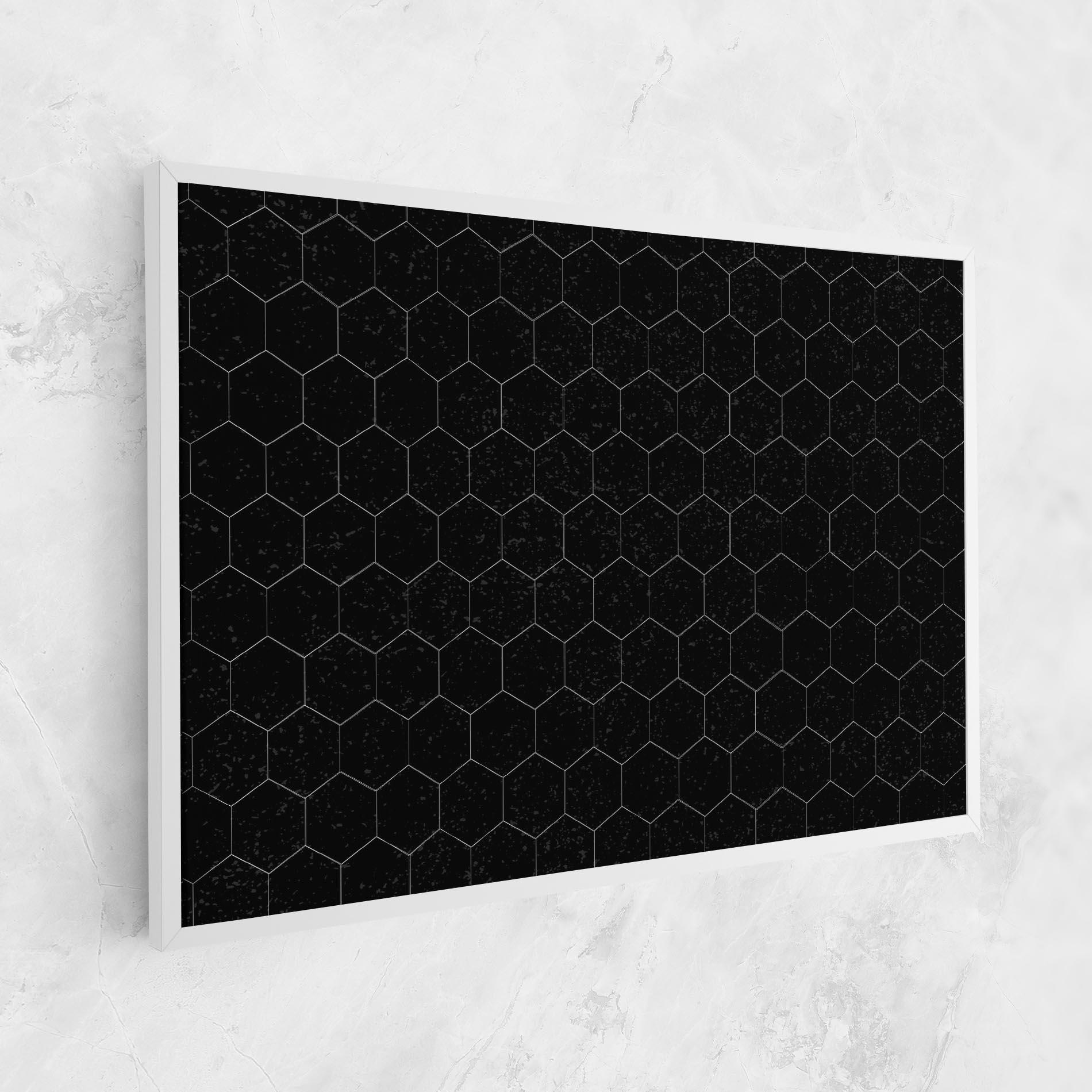 Obraz na Płótnie Black Hexagon mockup 1