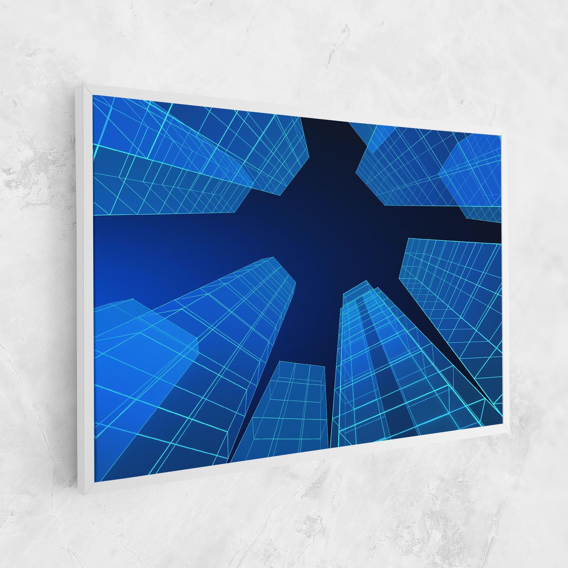 Obraz na Płótnie Blue Buildings mockup 1