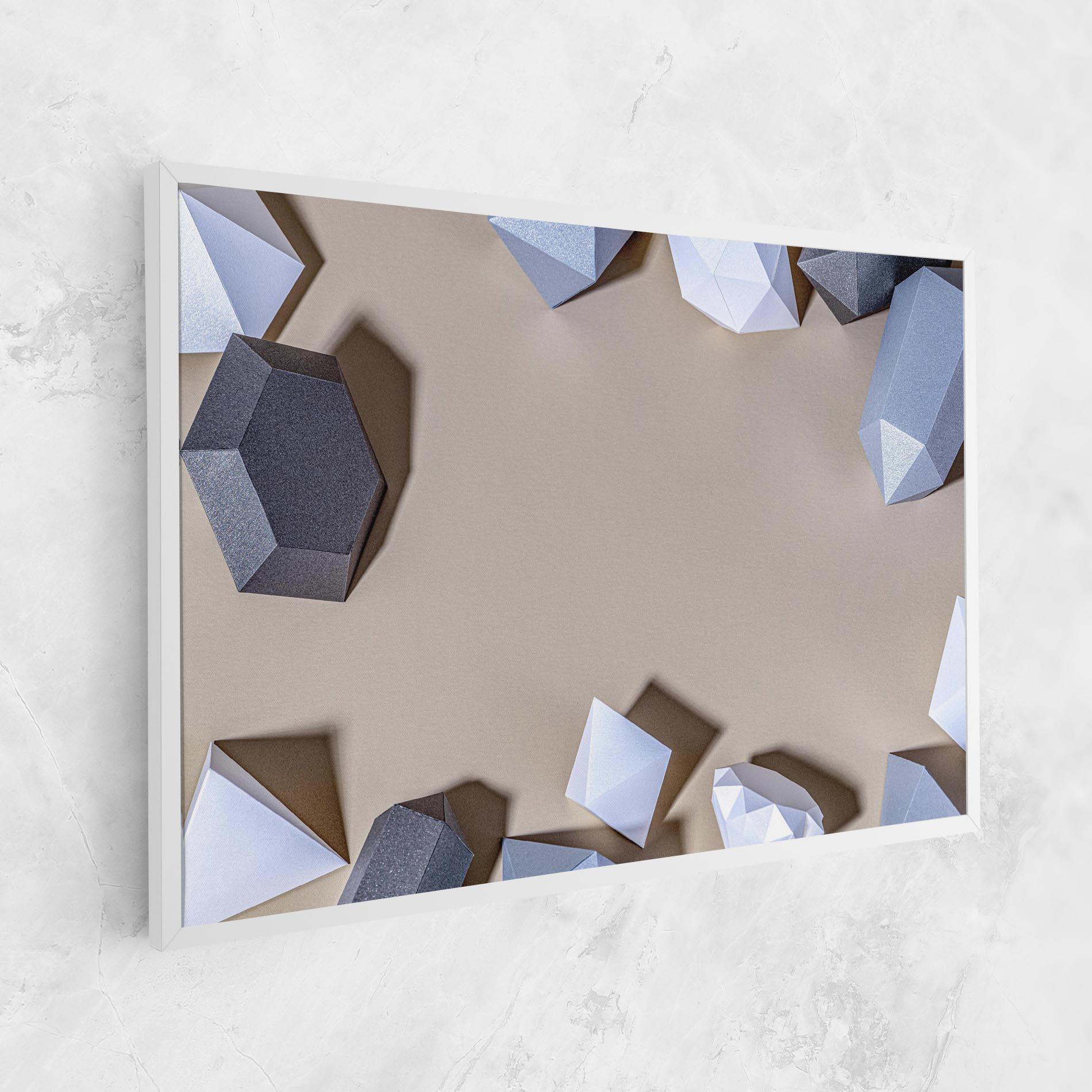 Obraz na Płótnie Geometric 3d Shapes mockup 1