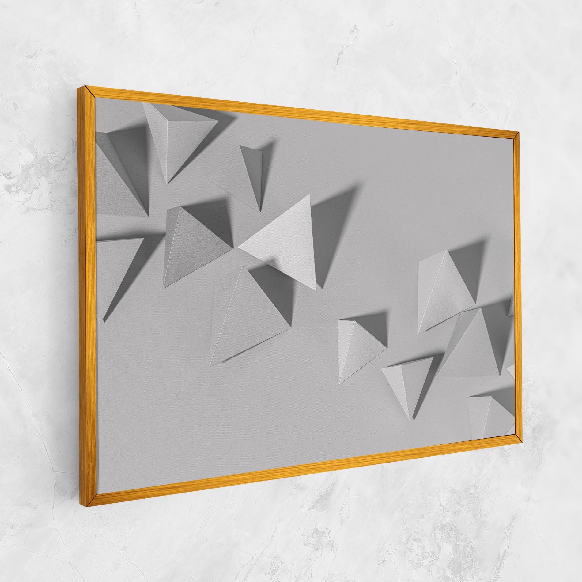 Obraz na Płótnie 3d White Triangle mockup 1