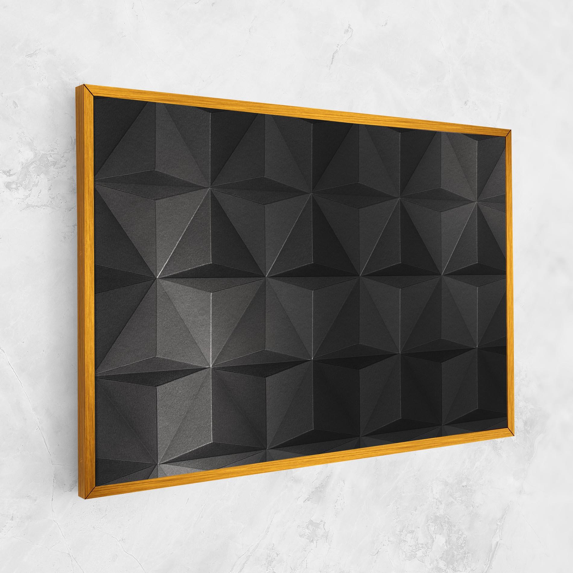 Obraz na Płótnie Black Shade Triangle mockup 1