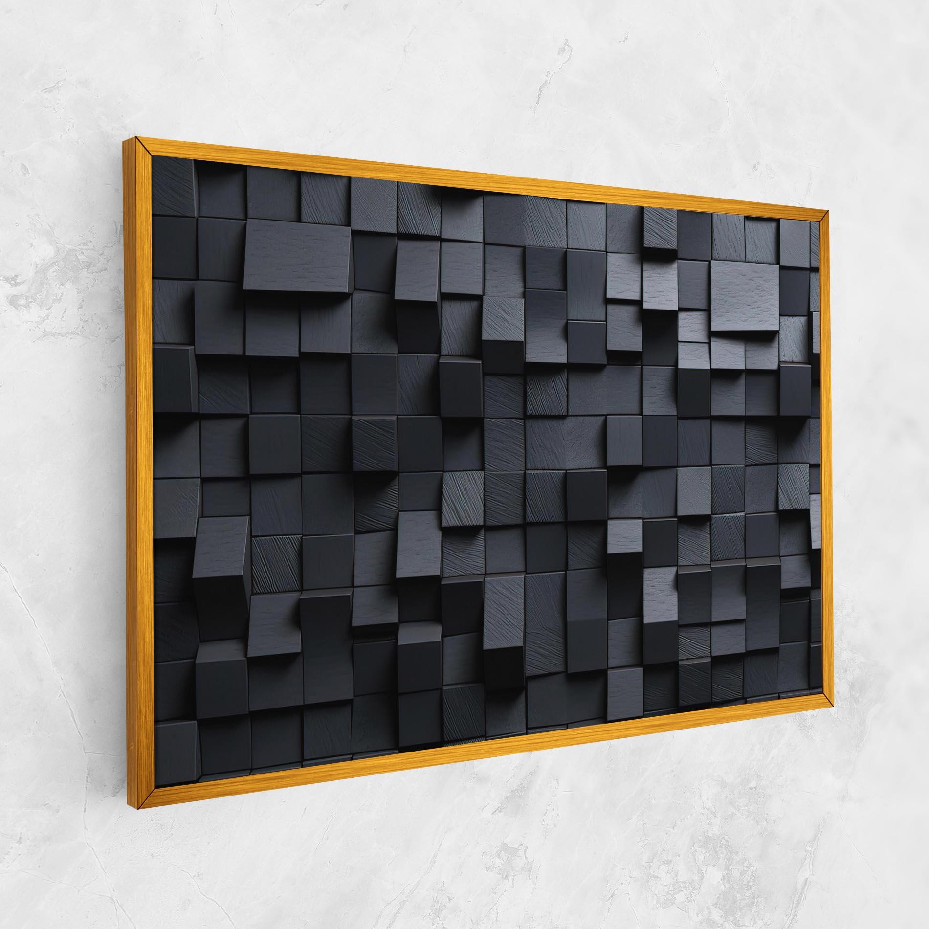 Obraz na Płótnie Black Square Pattern mockup 1