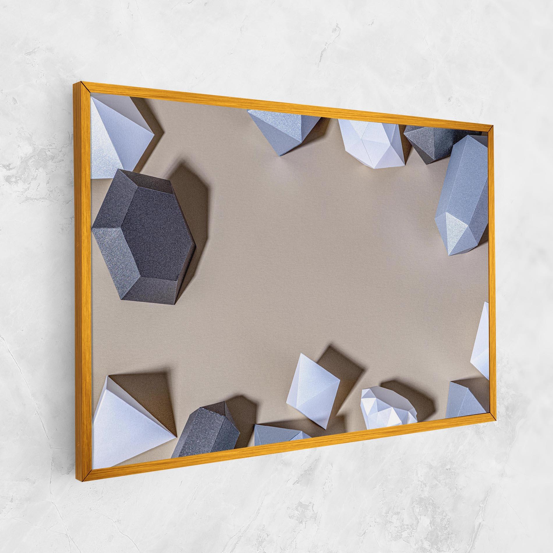 Obraz na Płótnie Geometric 3d Shapes mockup 1