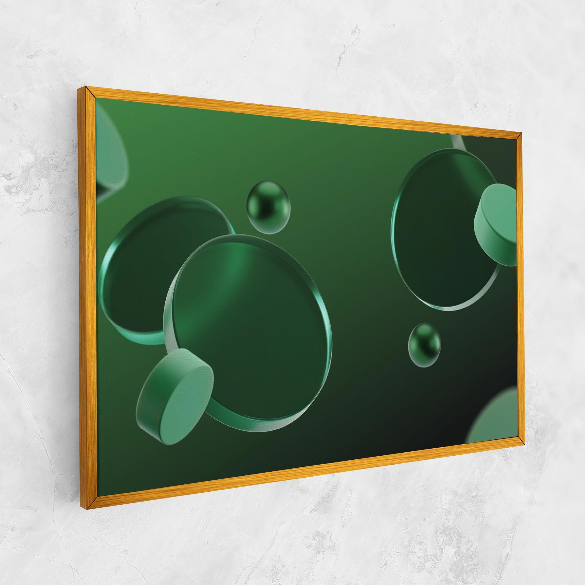 Obraz na Płótnie Green Circle Floating mockup 1