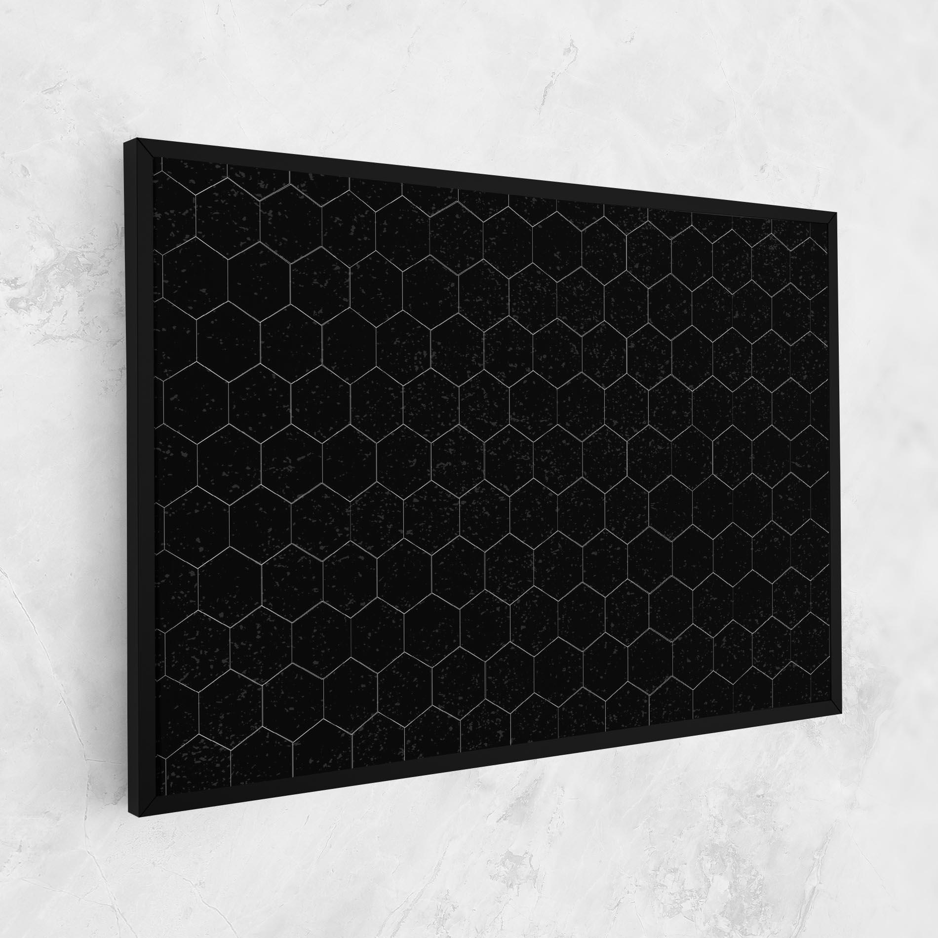 Obraz na Płótnie Black Hexagon mockup 1