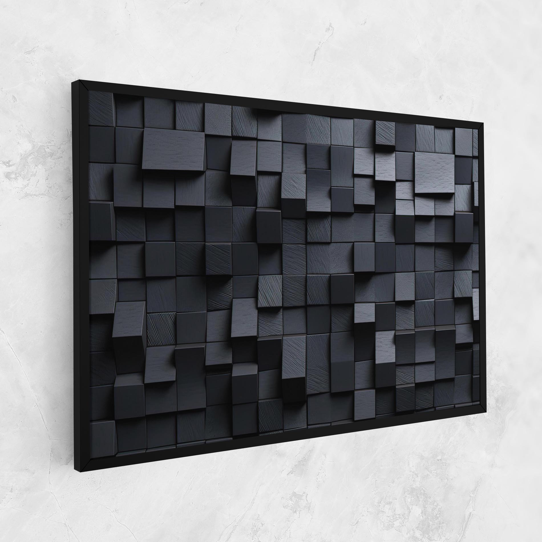Obraz na Płótnie Black Square Pattern mockup 1
