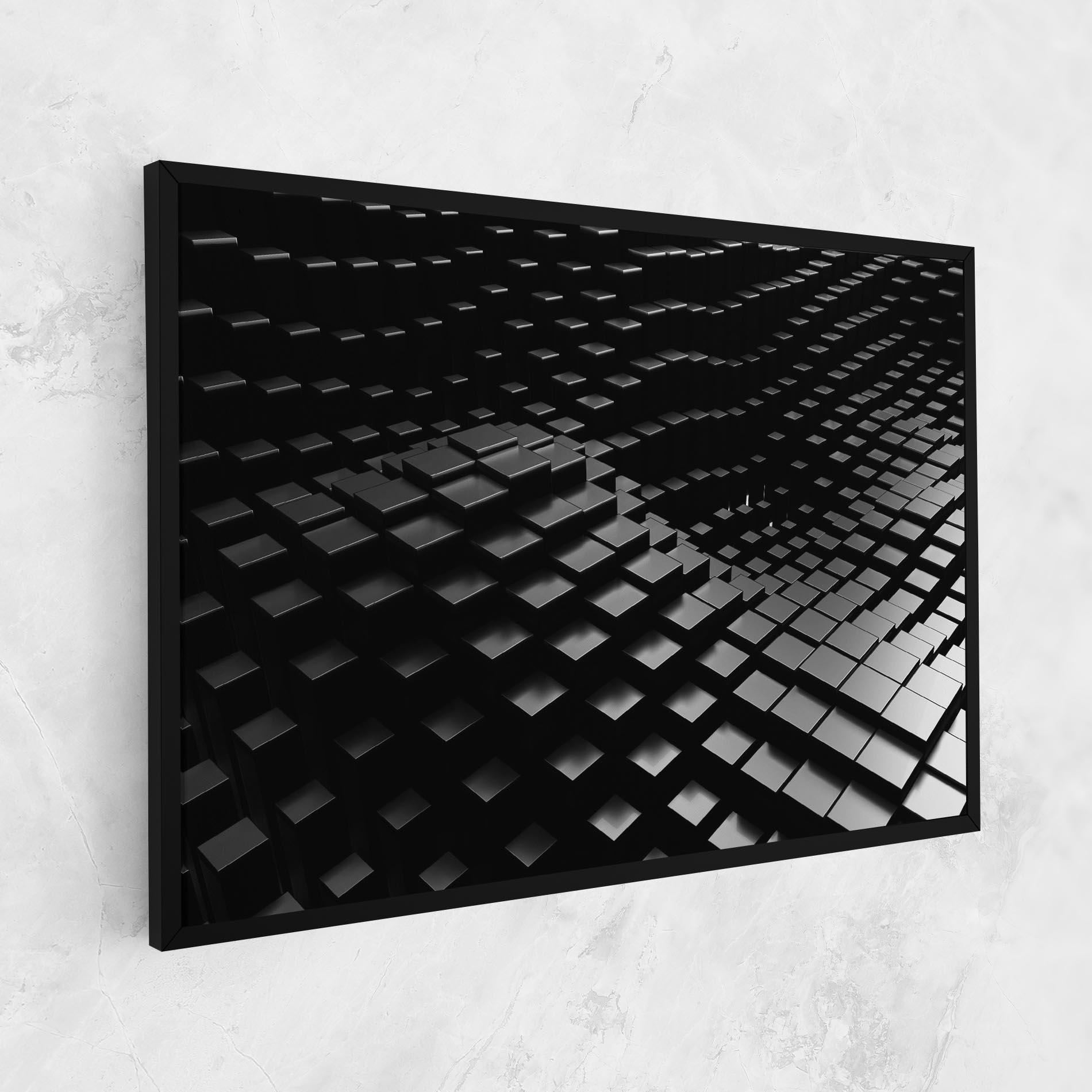 Obraz na Płótnie Black Square Wave mockup 1