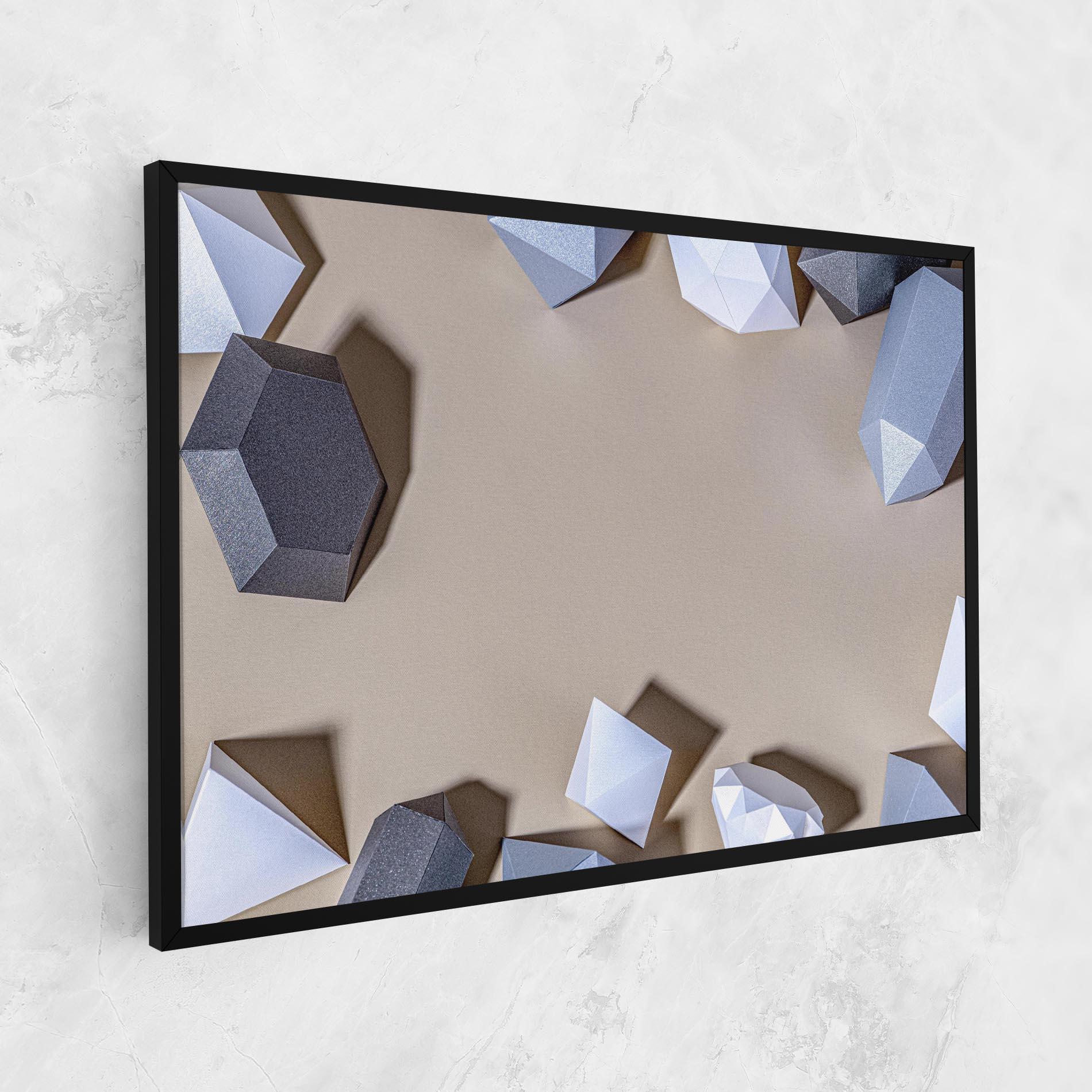 Obraz na Płótnie Geometric 3d Shapes mockup 1