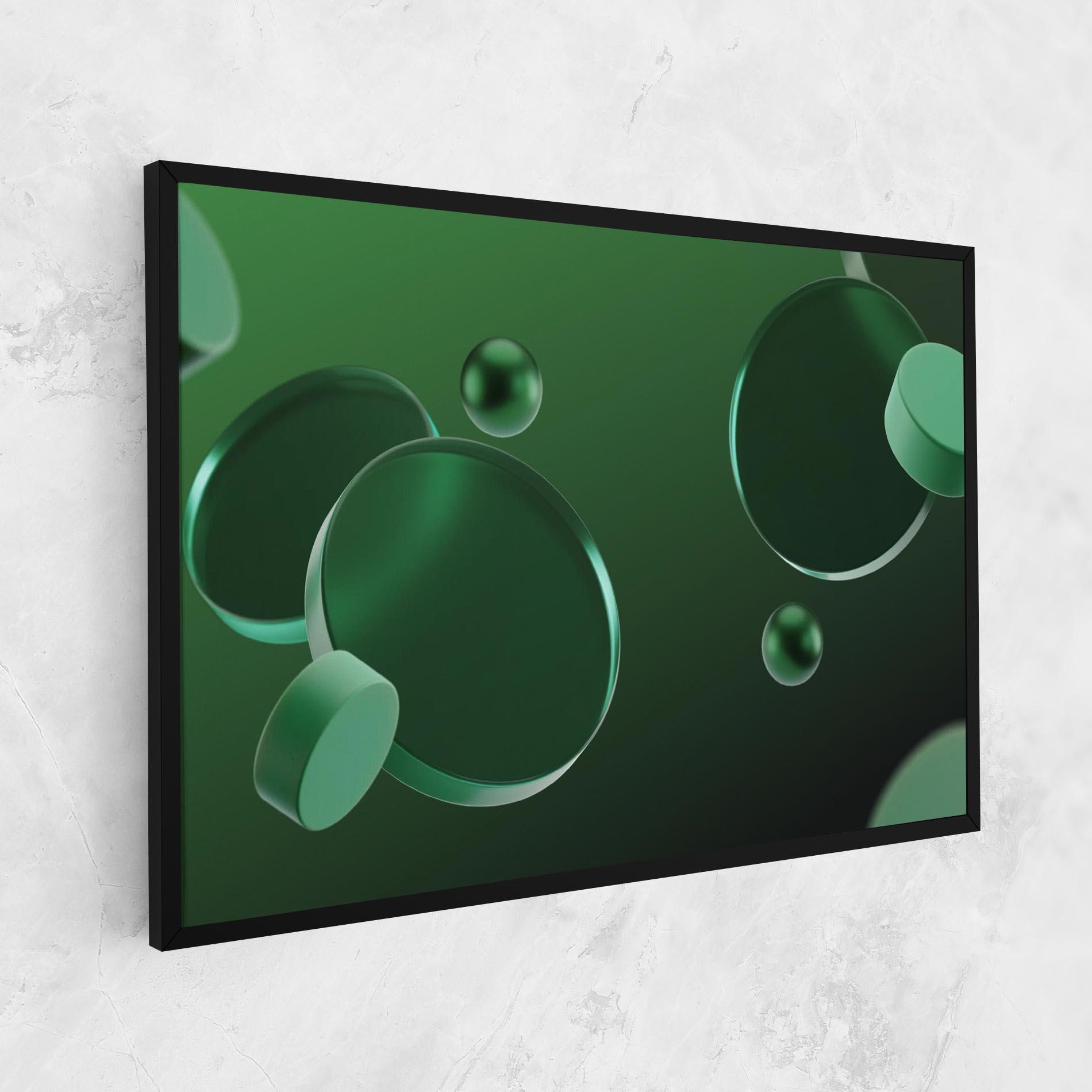 Obraz na Płótnie Green Circle Floating mockup 1