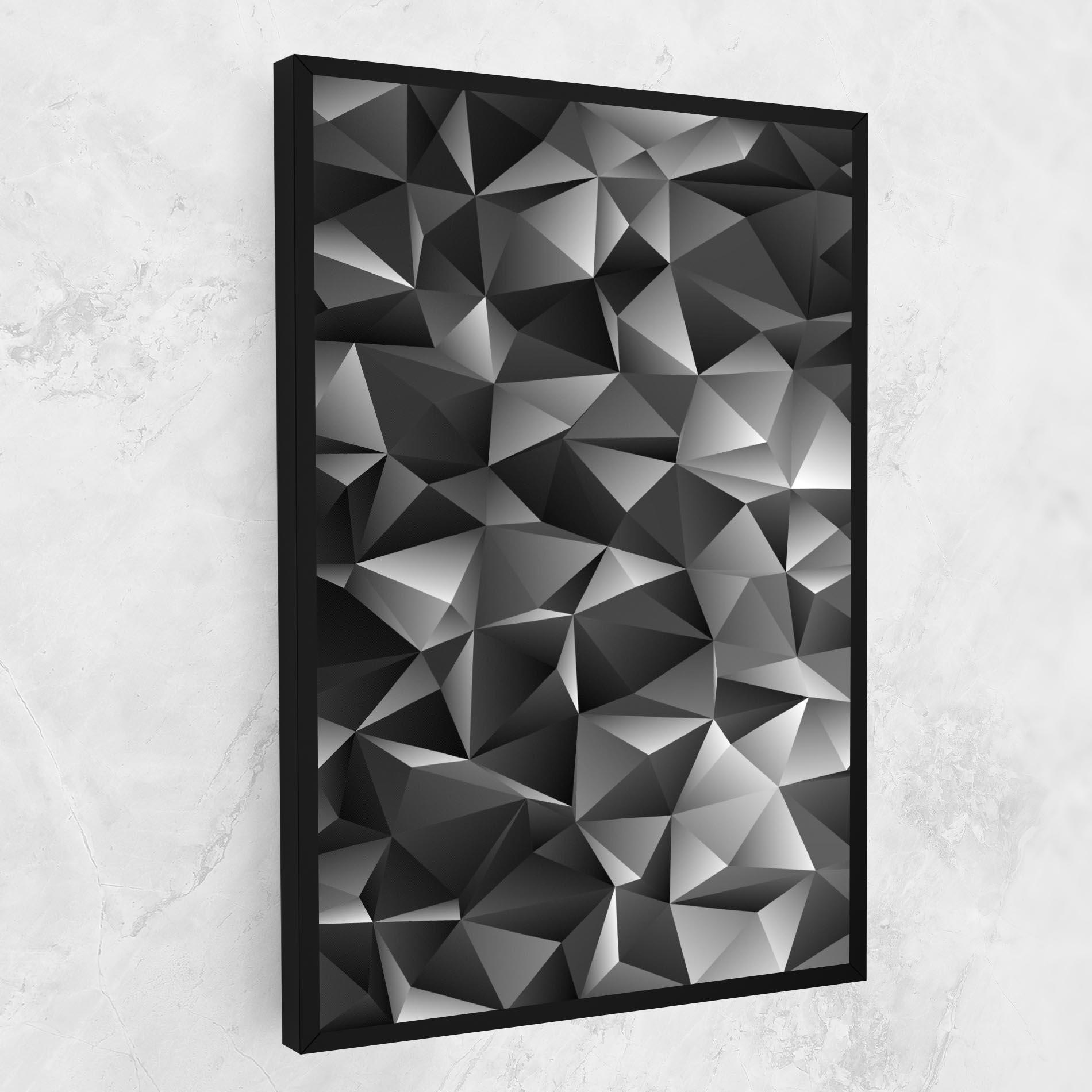 Obraz na Płótnie Black Triangle Pattern mockup 1